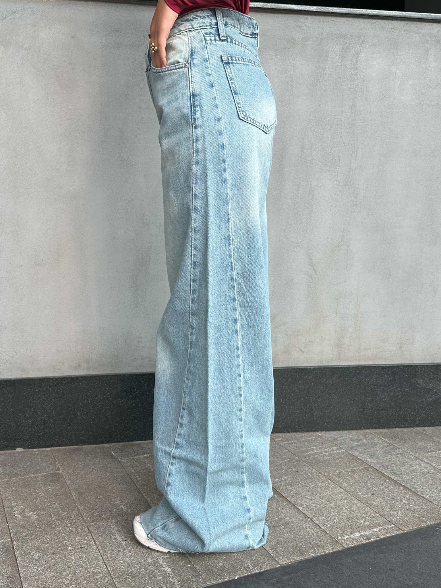 Super Baggy Jeans - Sandstone Light vintage Blue Baggy CIZARO - Cizaro Jeans