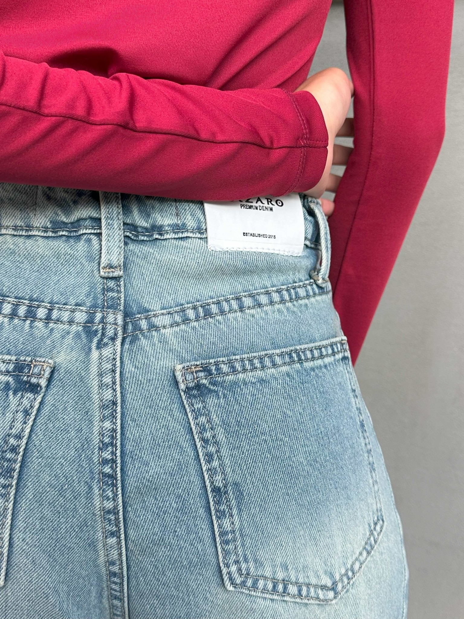 Super Baggy Jeans - Sandstone Light vintage Blue Baggy CIZARO - Cizaro Jeans