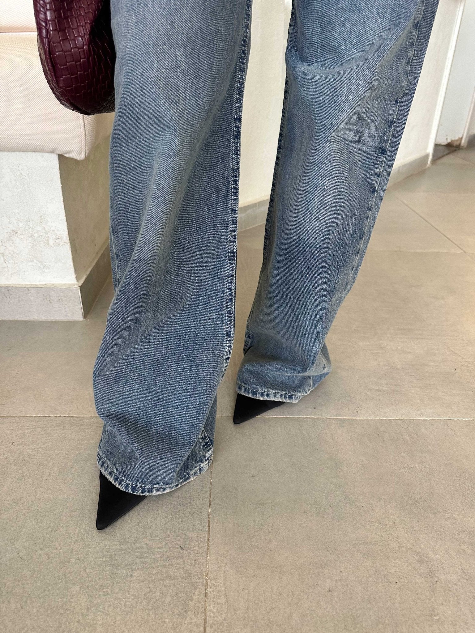 Baggy - High-Waist Real Vintage Dark Blue Jeans Baggy CIZARO - Cizaro Jeans