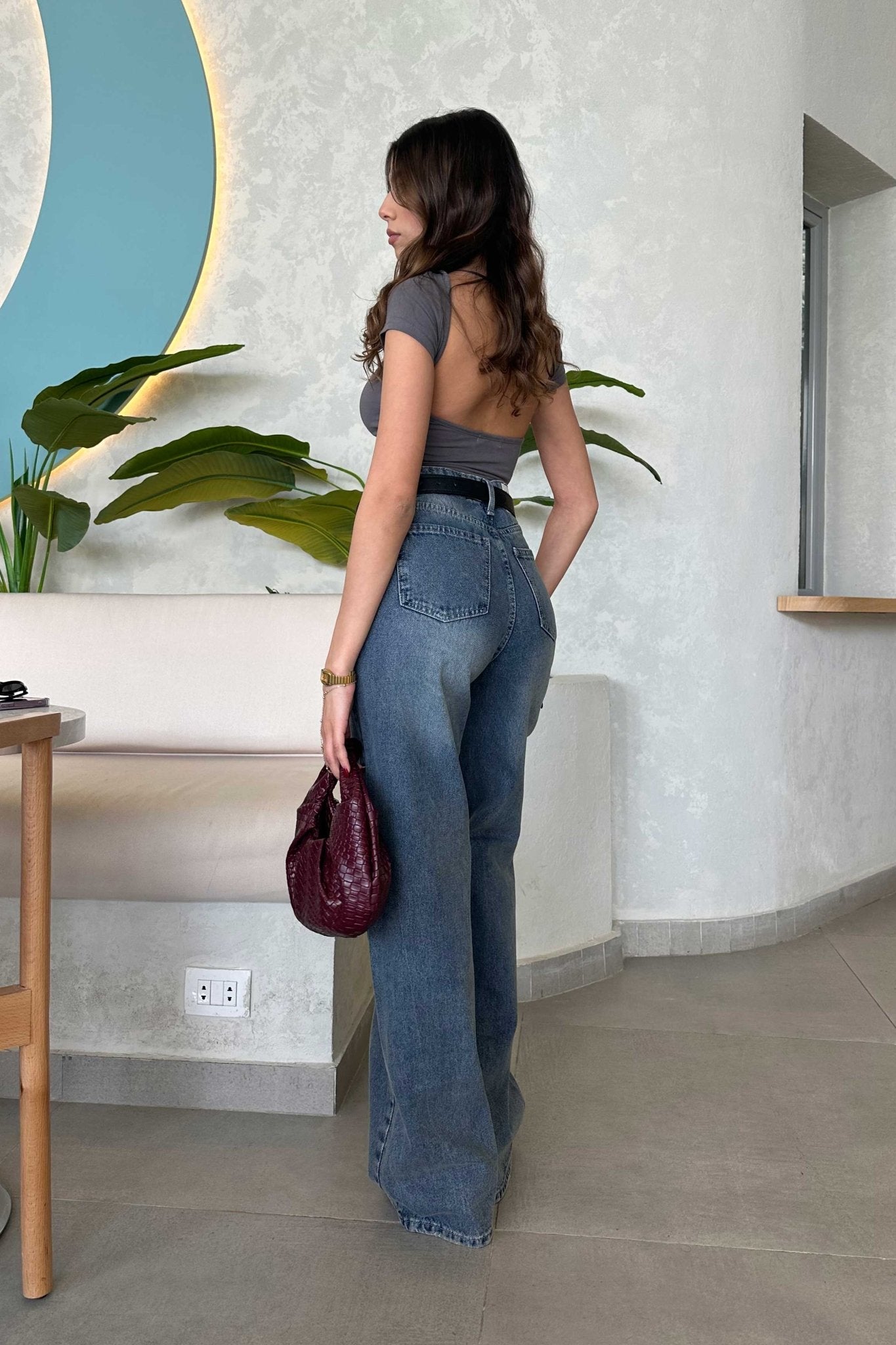 Baggy - High-Waist Real Vintage Dark Blue Jeans Baggy CIZARO - Cizaro Jeans