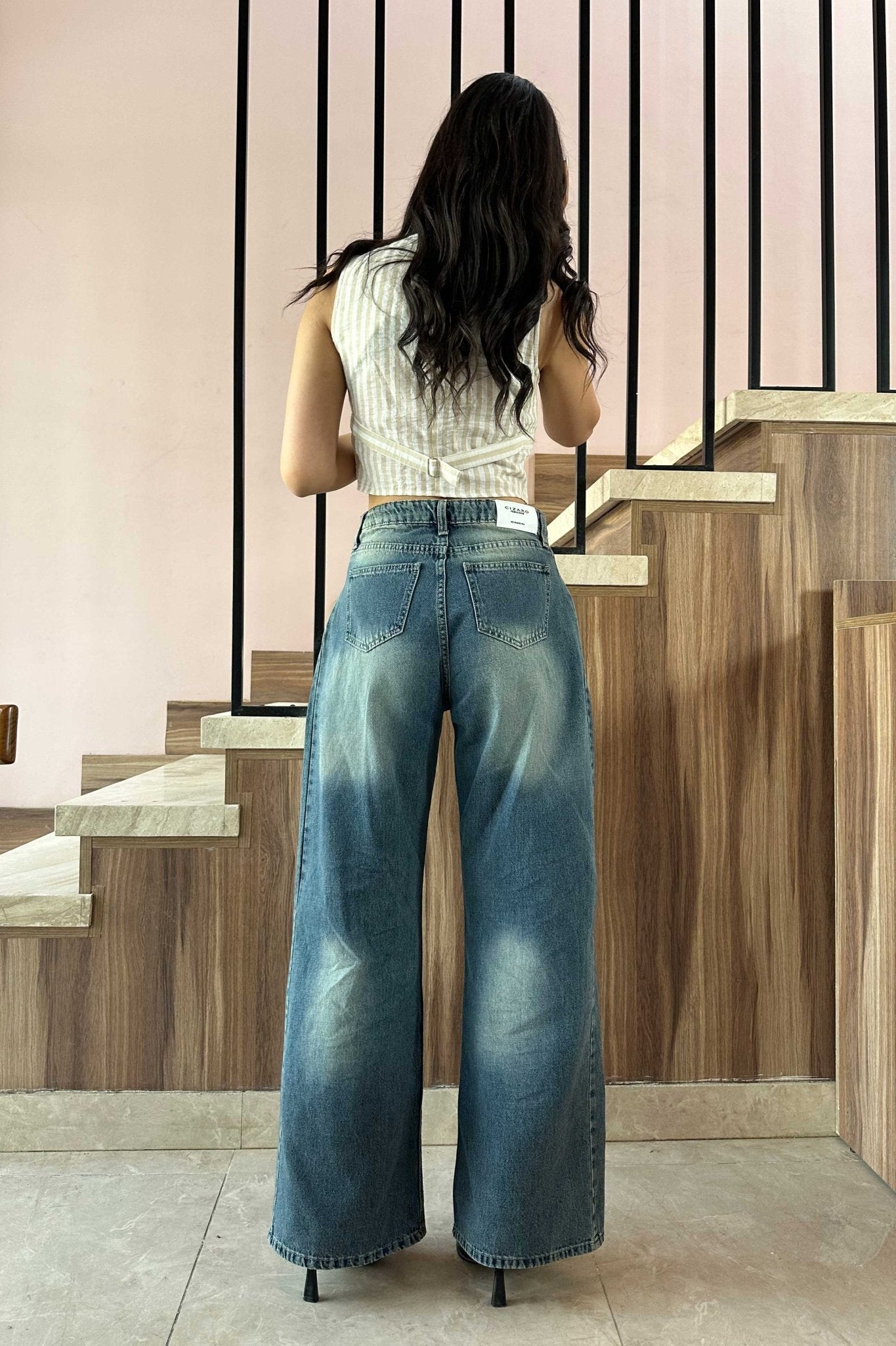 Super Baggy - Retro Blue Jeans Supper Baggy CIZARO - Cizaro Jeans