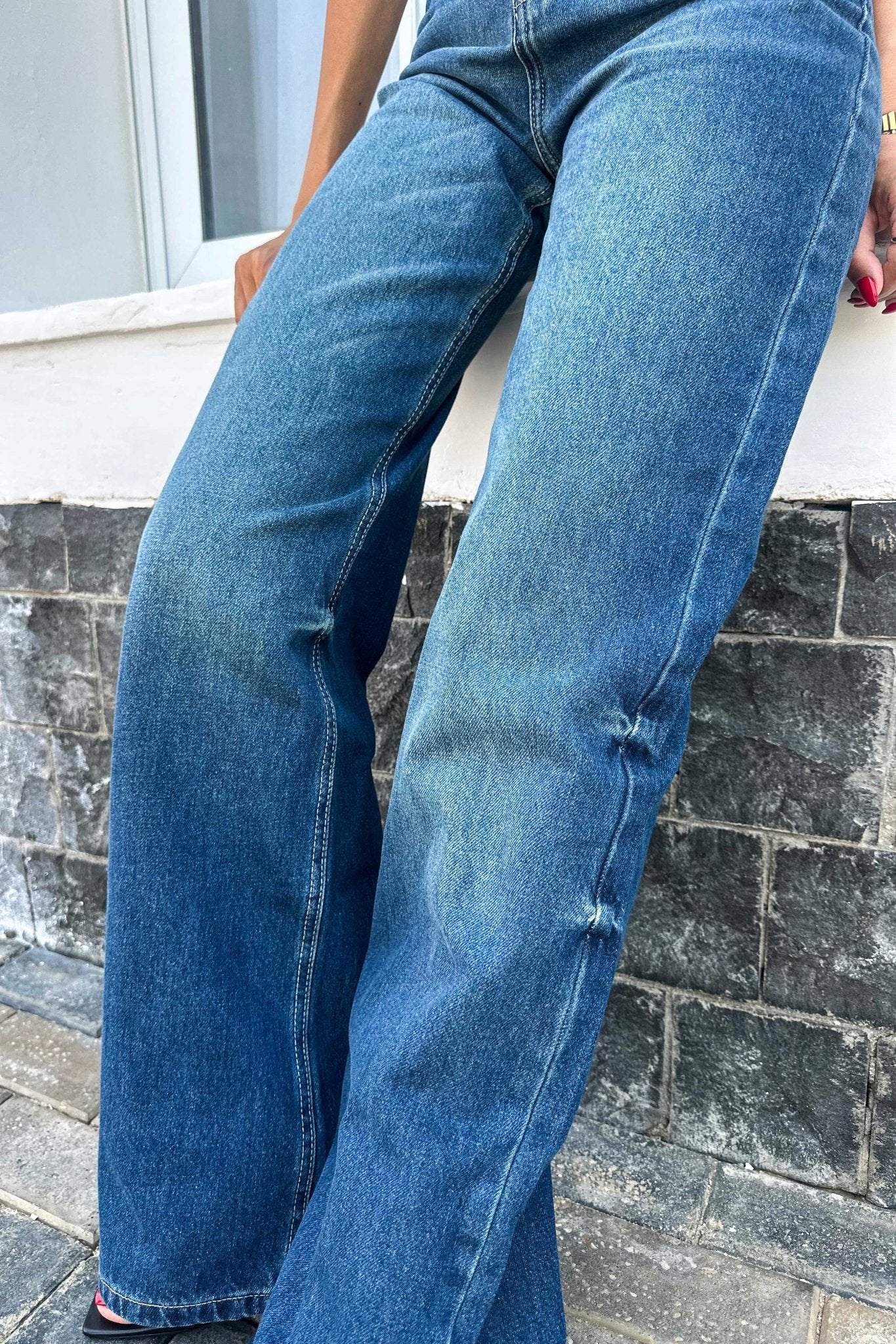 Baggy - High-Waist Deep Vintage Green Jeans Baggy CIZARO - Cizaro Jeans