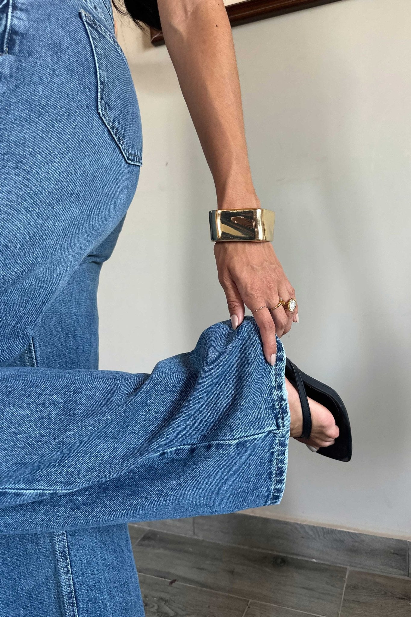 Baggy - High-Waist Medium Blue Jeans BAGGY CIZARO - Cizaro Jeans