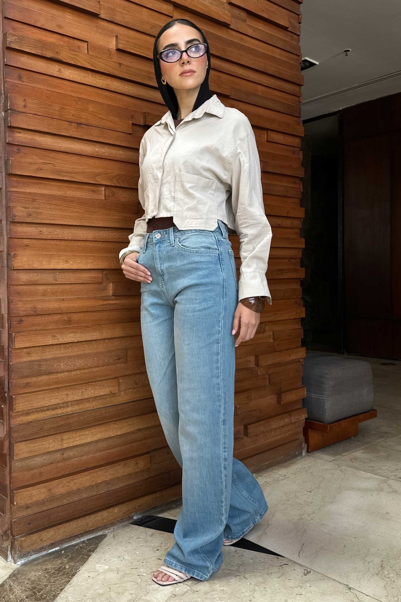 Ultra Comfort Baggy - High-Waist Light Med Vintage Blue Jeans ultra comfort baggy CIZARO - Cizaro Jeans