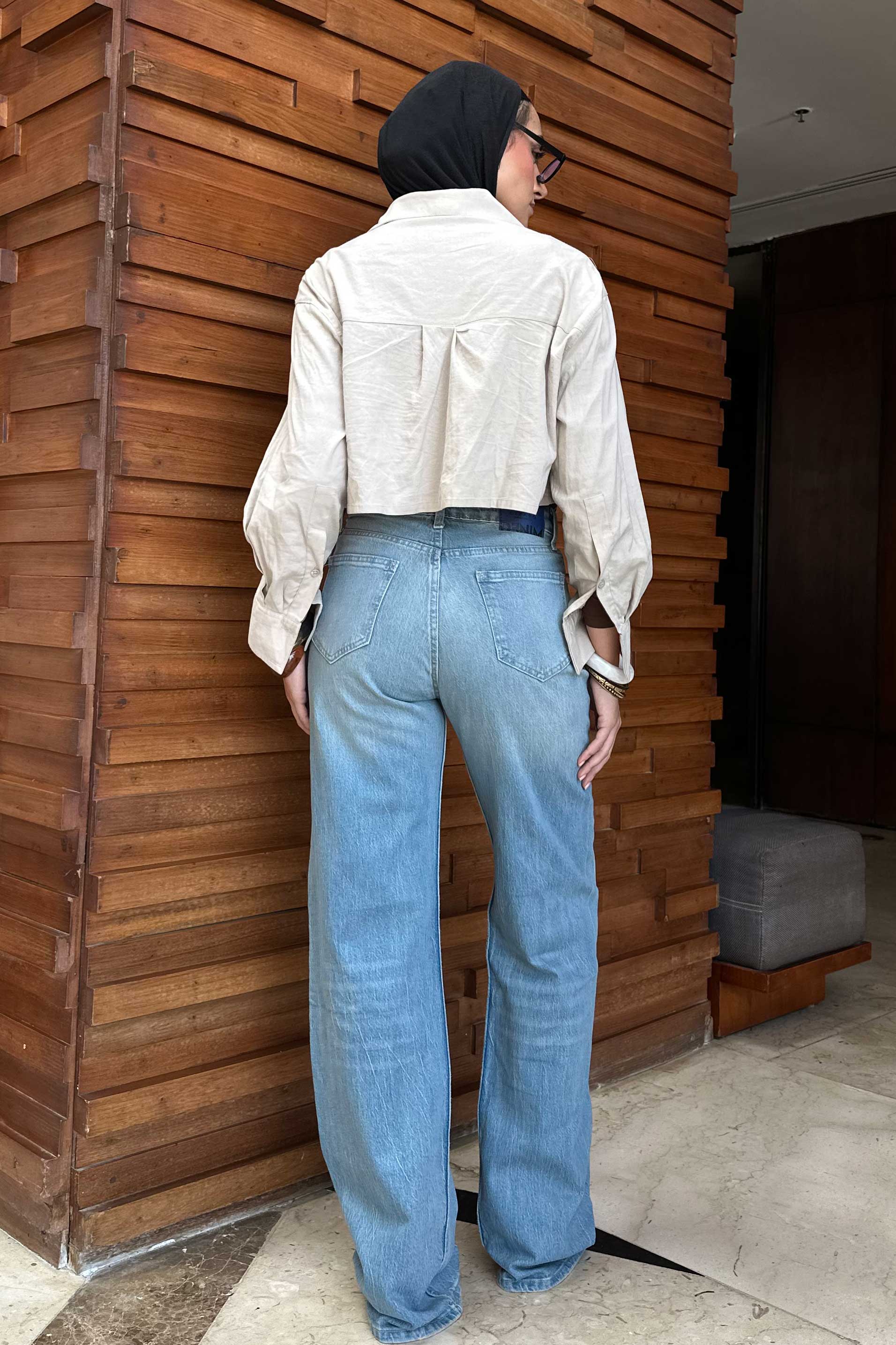 Ultra Comfort Baggy - High-Waist Light Med Vintage Blue Jeans ultra comfort baggy CIZARO - Cizaro Jeans