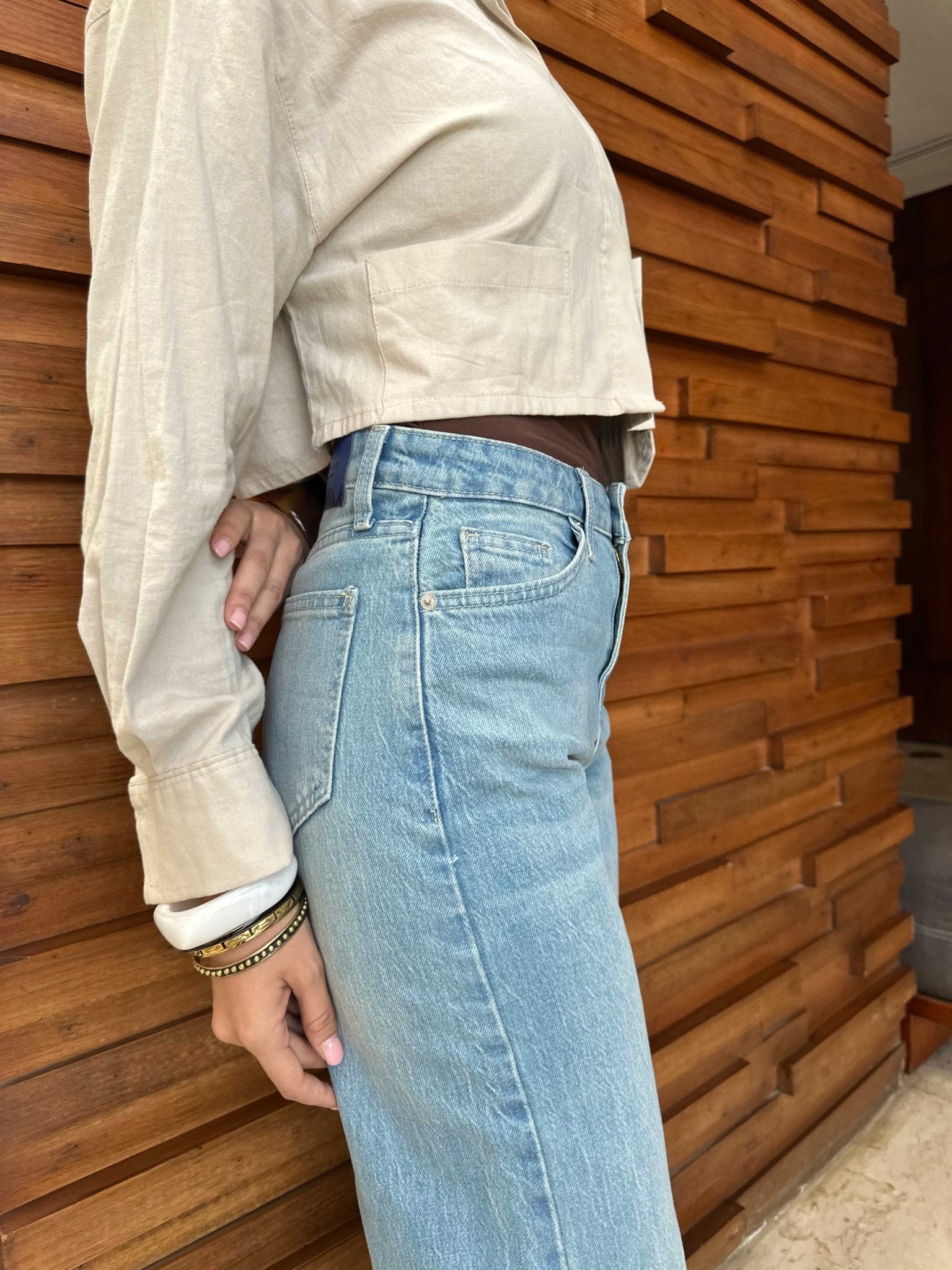Ultra Comfort Baggy - High-Waist Light Med Vintage Blue Jeans ultra comfort baggy CIZARO - Cizaro Jeans