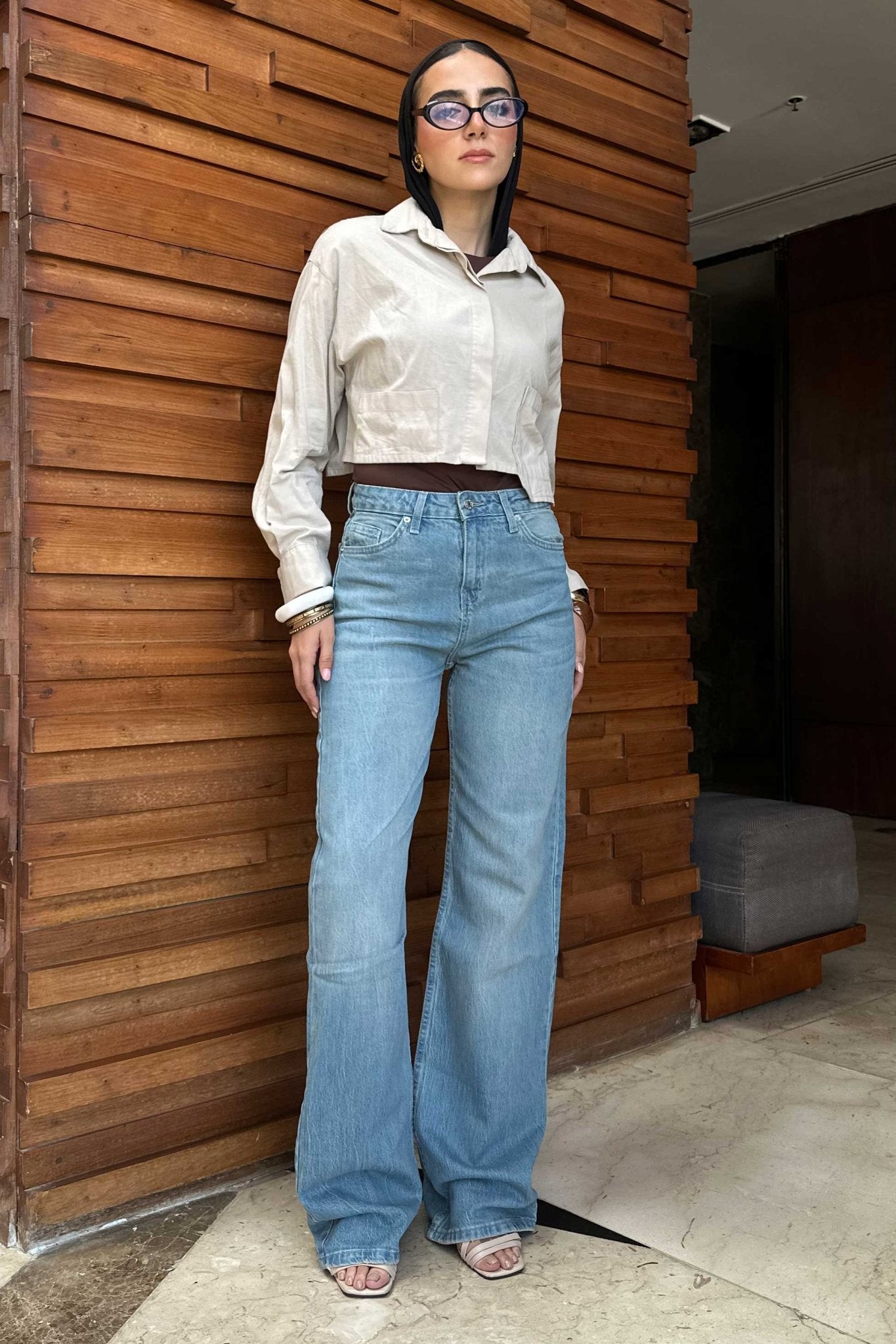 Ultra Comfort Baggy - High-Waist Light Med Vintage Blue Jeans ultra comfort baggy CIZARO - Cizaro Jeans
