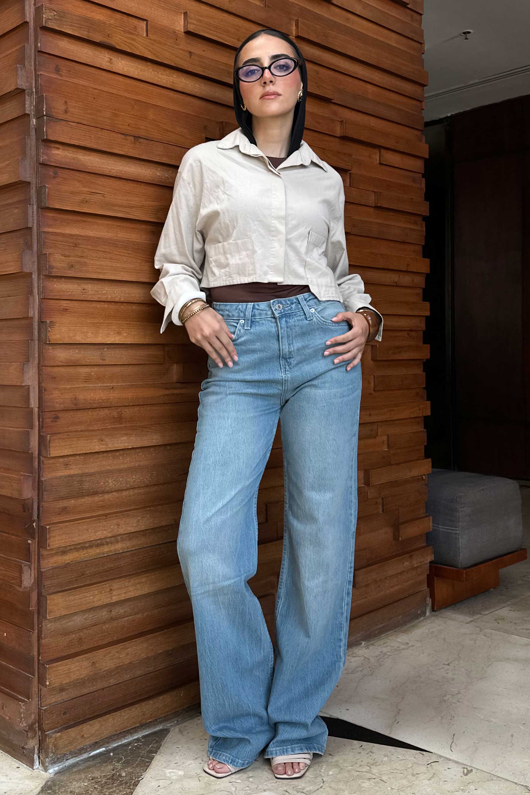Ultra Comfort Baggy - High-Waist Light Med Vintage Blue Jeans ultra comfort baggy CIZARO - Cizaro Jeans