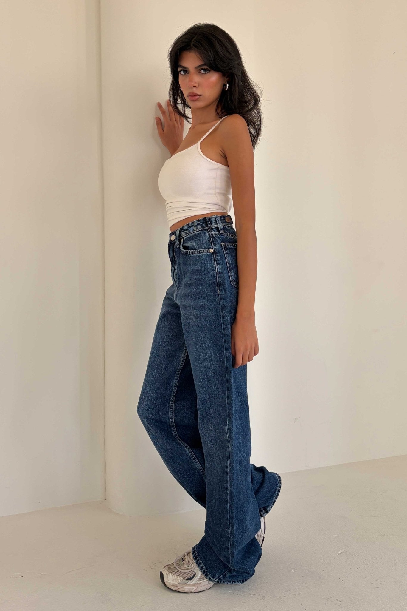 Baggy Flex Waist – Mid Rise Deep Ocean Blue Jeans BAGGY CIZARO - Cizaro Jeans