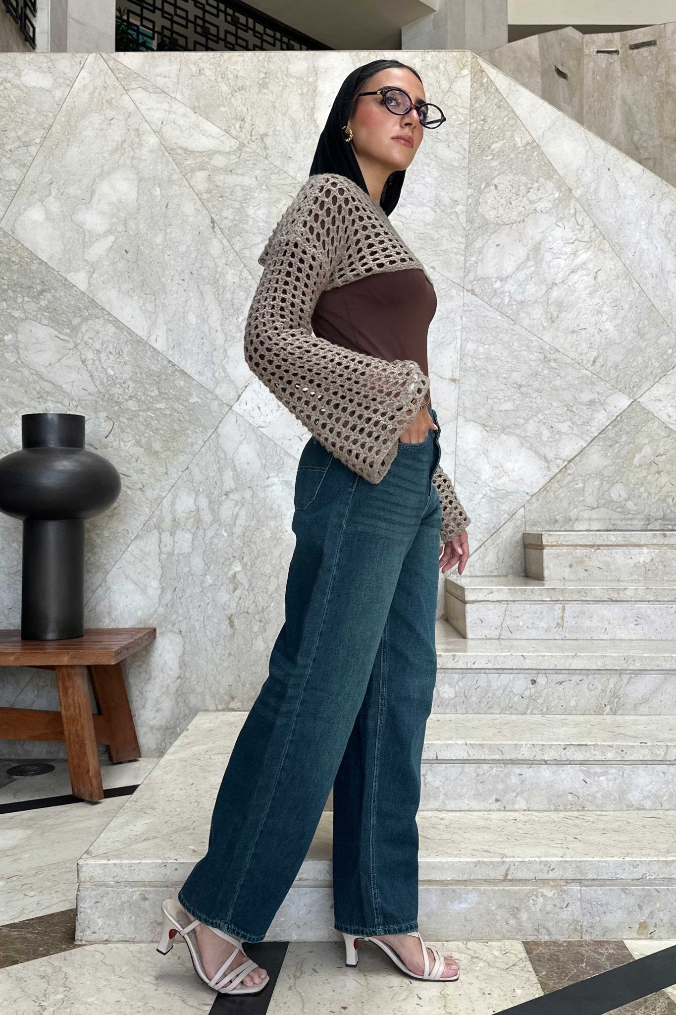 Skater - Flex Waist Deep Vintage Green Jeans barrel flex weaist CIZARO - Cizaro Jeans