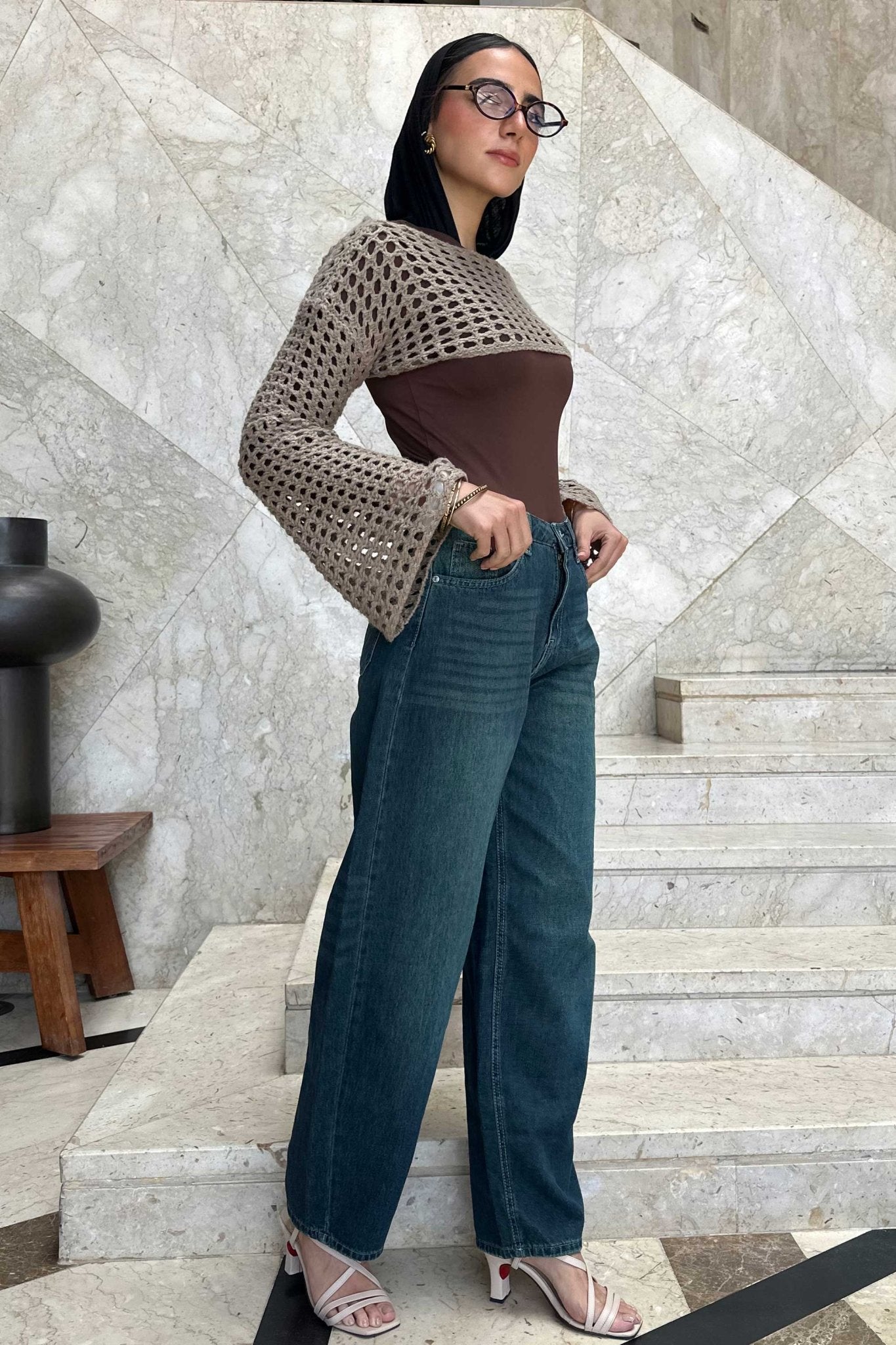 Skater - Flex Waist Deep Vintage Green Jeans barrel flex weaist CIZARO - Cizaro Jeans