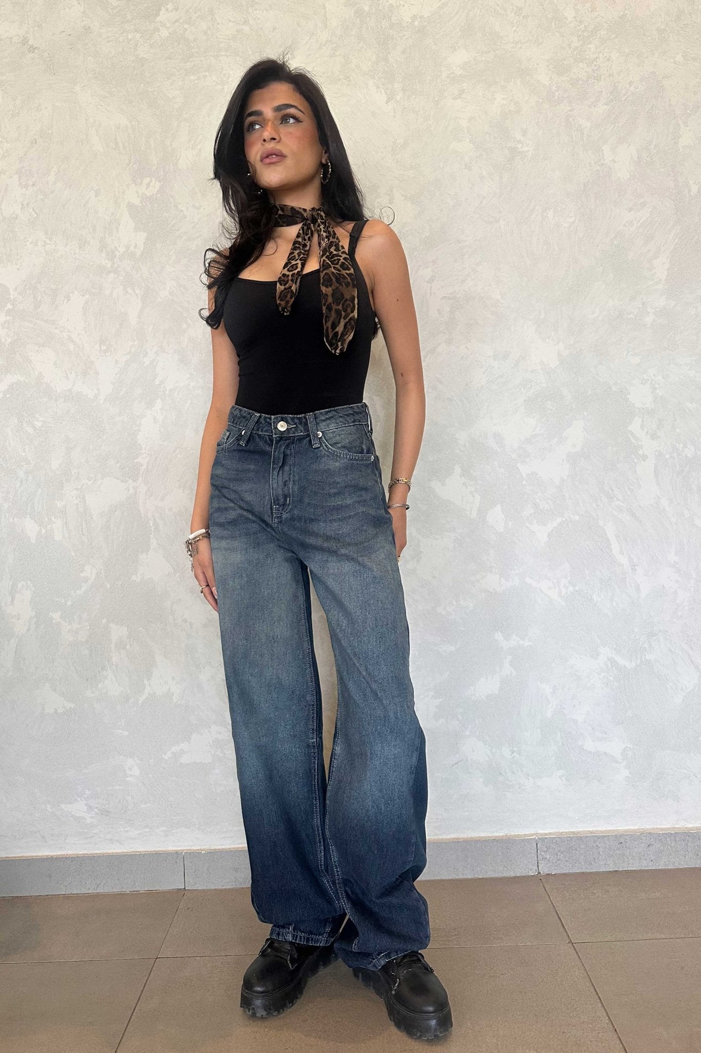 Balloon | High-Waist Midnight Washed Vintage Blue Jeans Baggy CIZARO - Cizaro Jeans