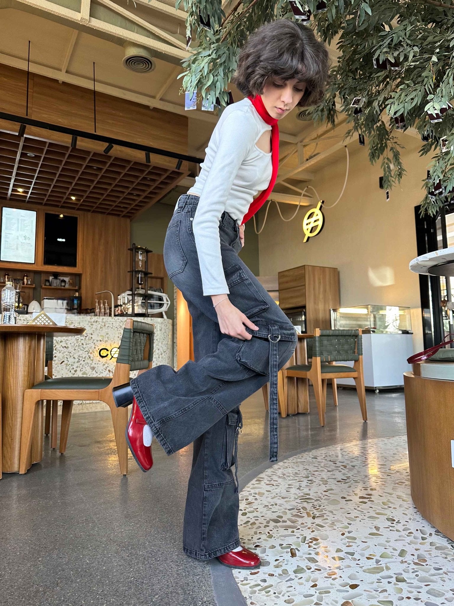Cargo - Acid Grey Multi Pockets Jeans. Cargo CIZARO - Cizaro Jeans