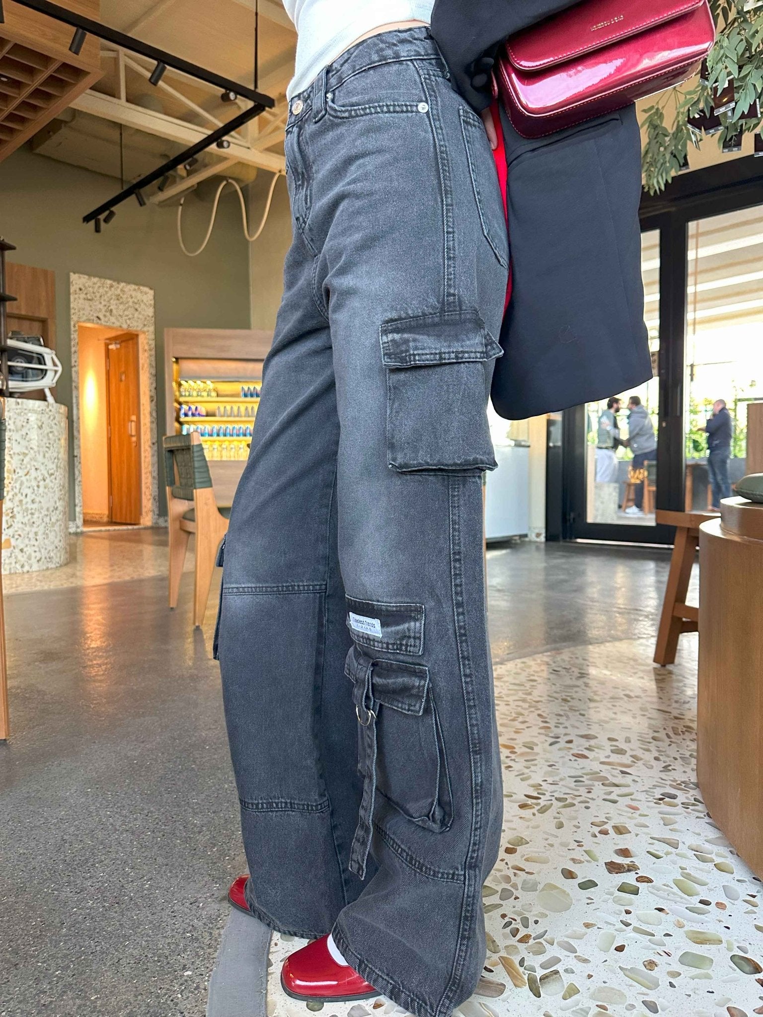 Cargo - Acid Grey Multi Pockets Jeans. Cargo CIZARO - Cizaro Jeans