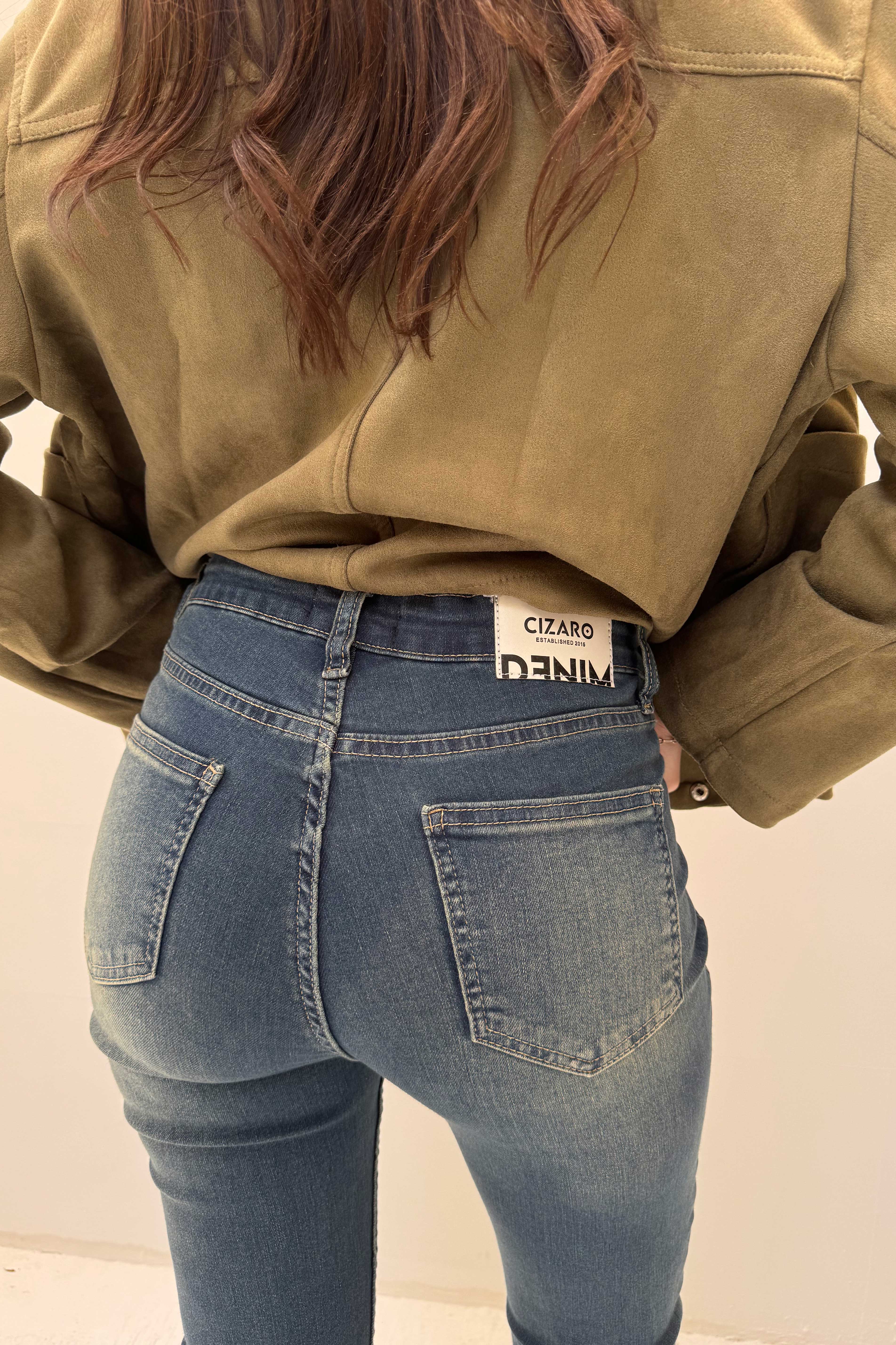 Flare – Mid-Rise Faded Vintage Blue Jeans Flare CIZARO - Cizaro Jeans