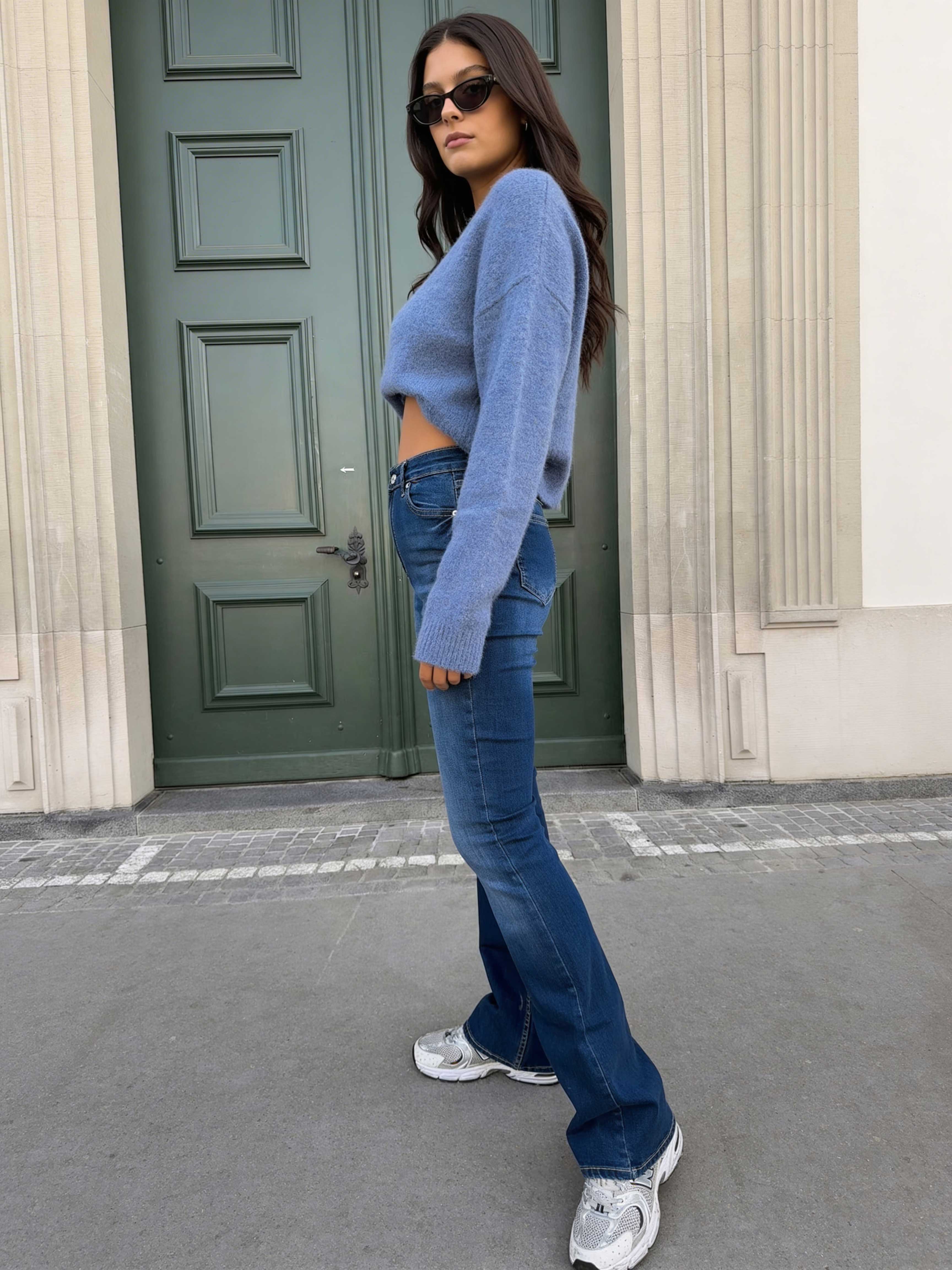 Flare – High-Waist Washed Blue Jeans Flare CIZARO - Cizaro Jeans