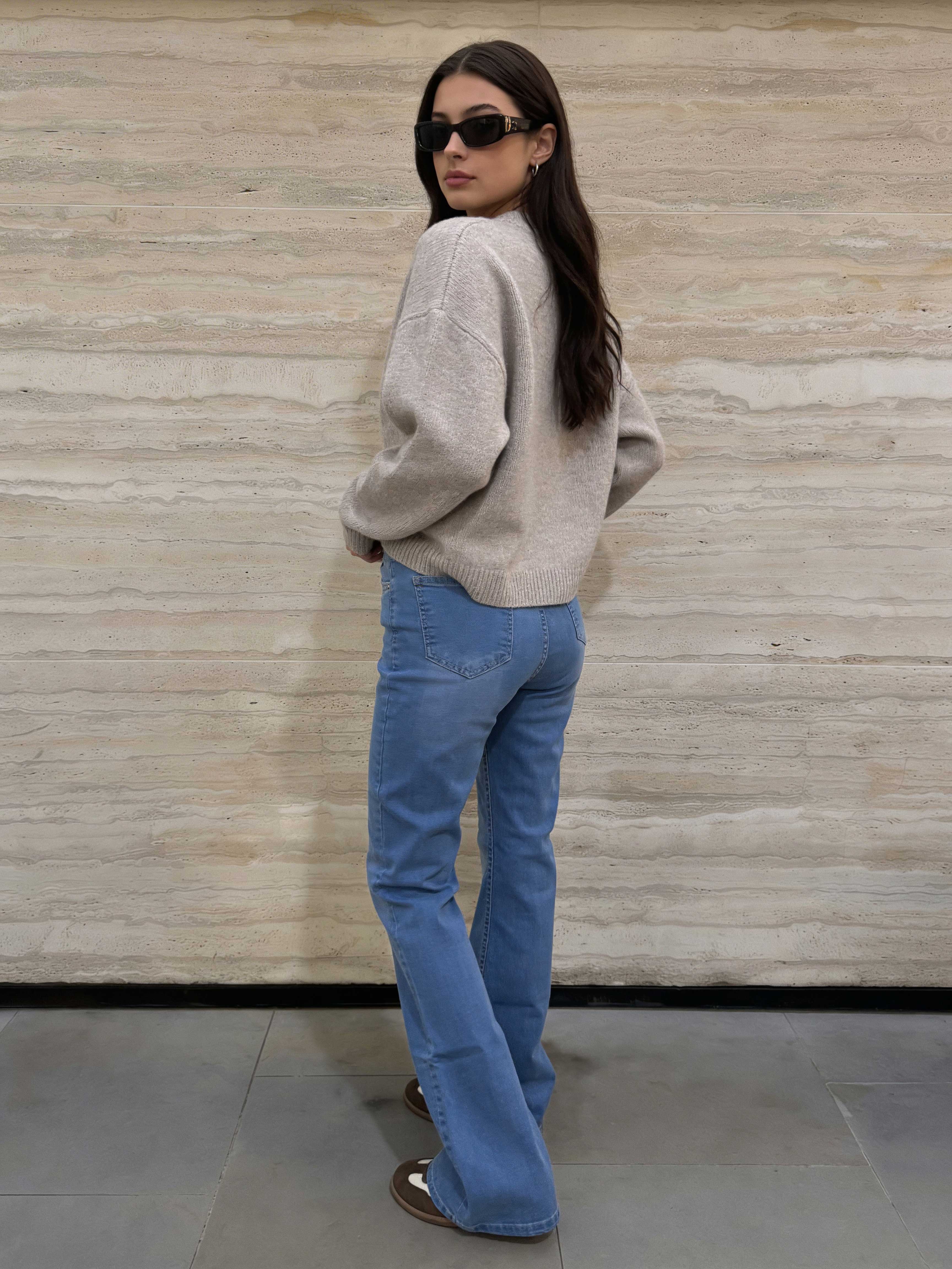 Flare – High-Waist Light Blue Jeans Flare CIZARO - Cizaro Jeans