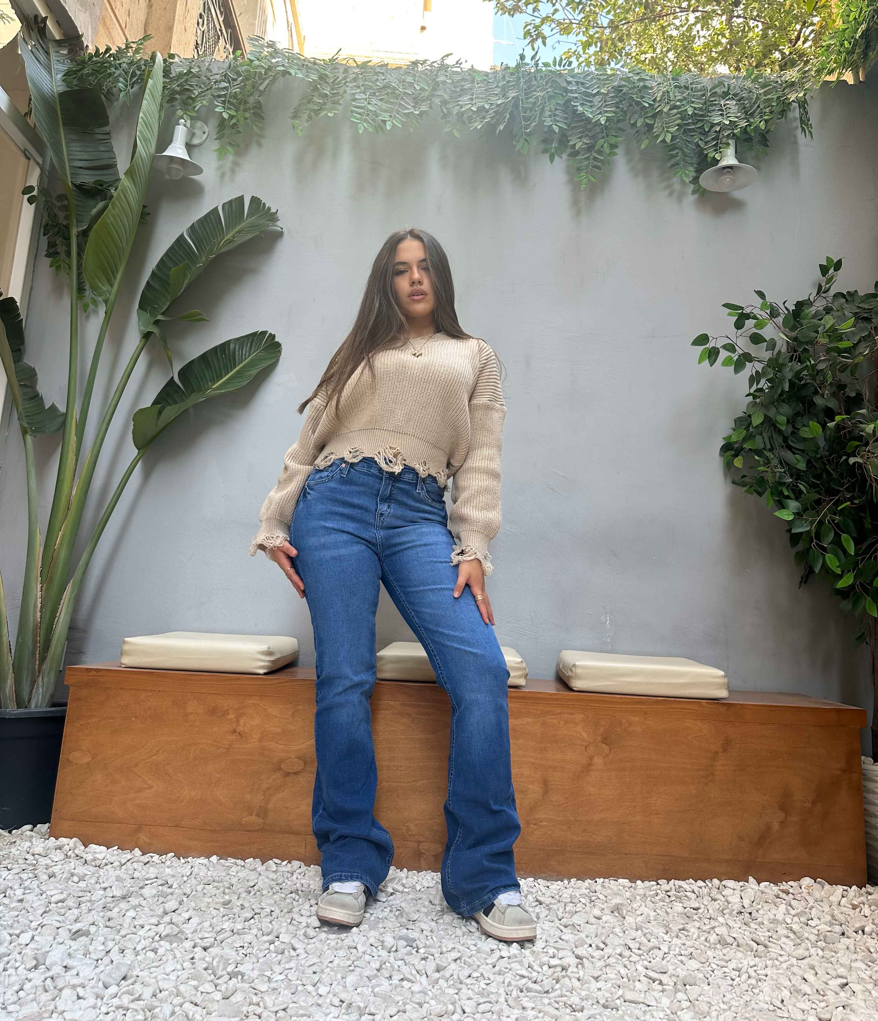 Flared - Medium Blue Wash Jeans. Flare CIZARO - Cizaro Jeans