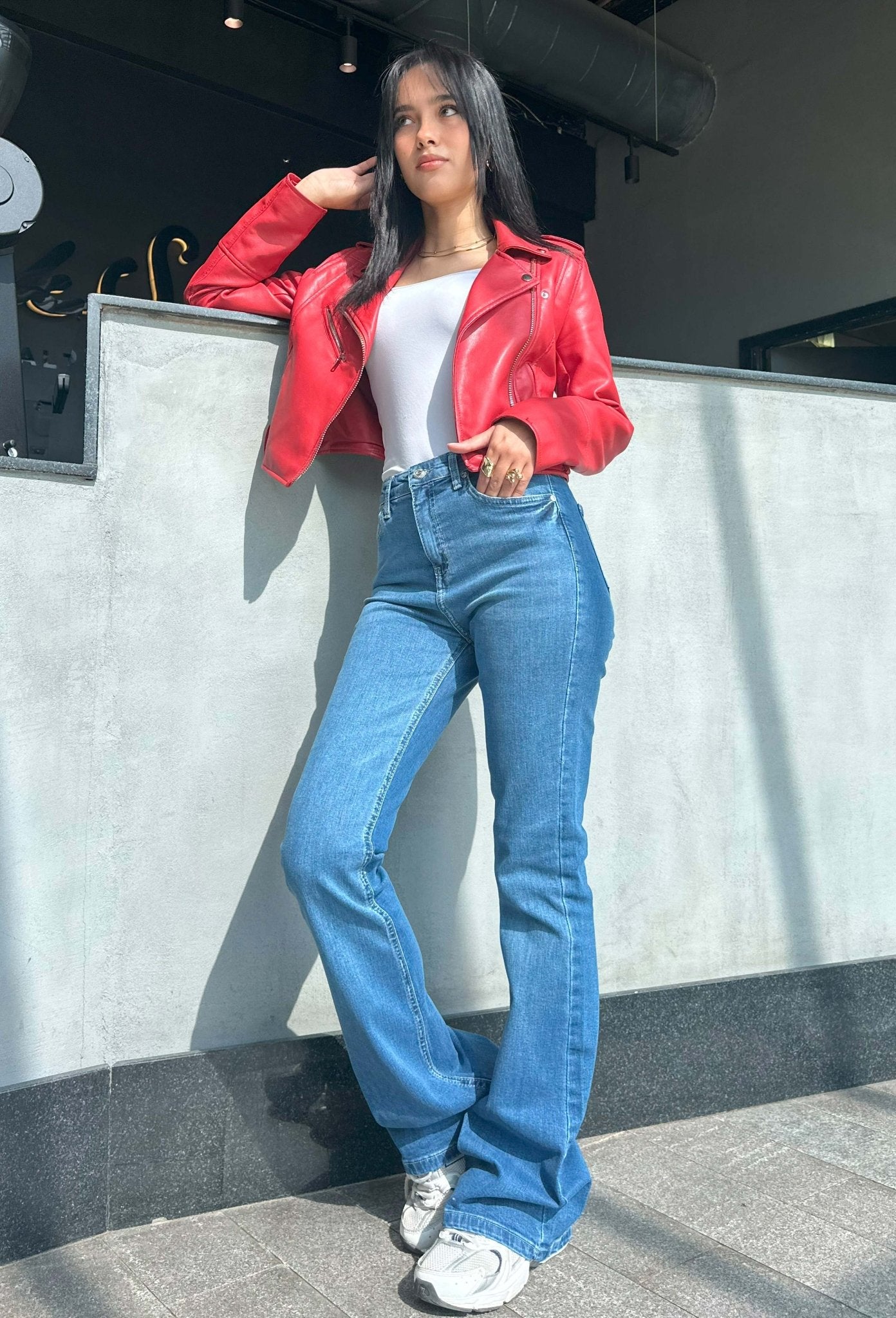 Flared - Medium Blue Wash Flare CIZARO - Cizaro Jeans