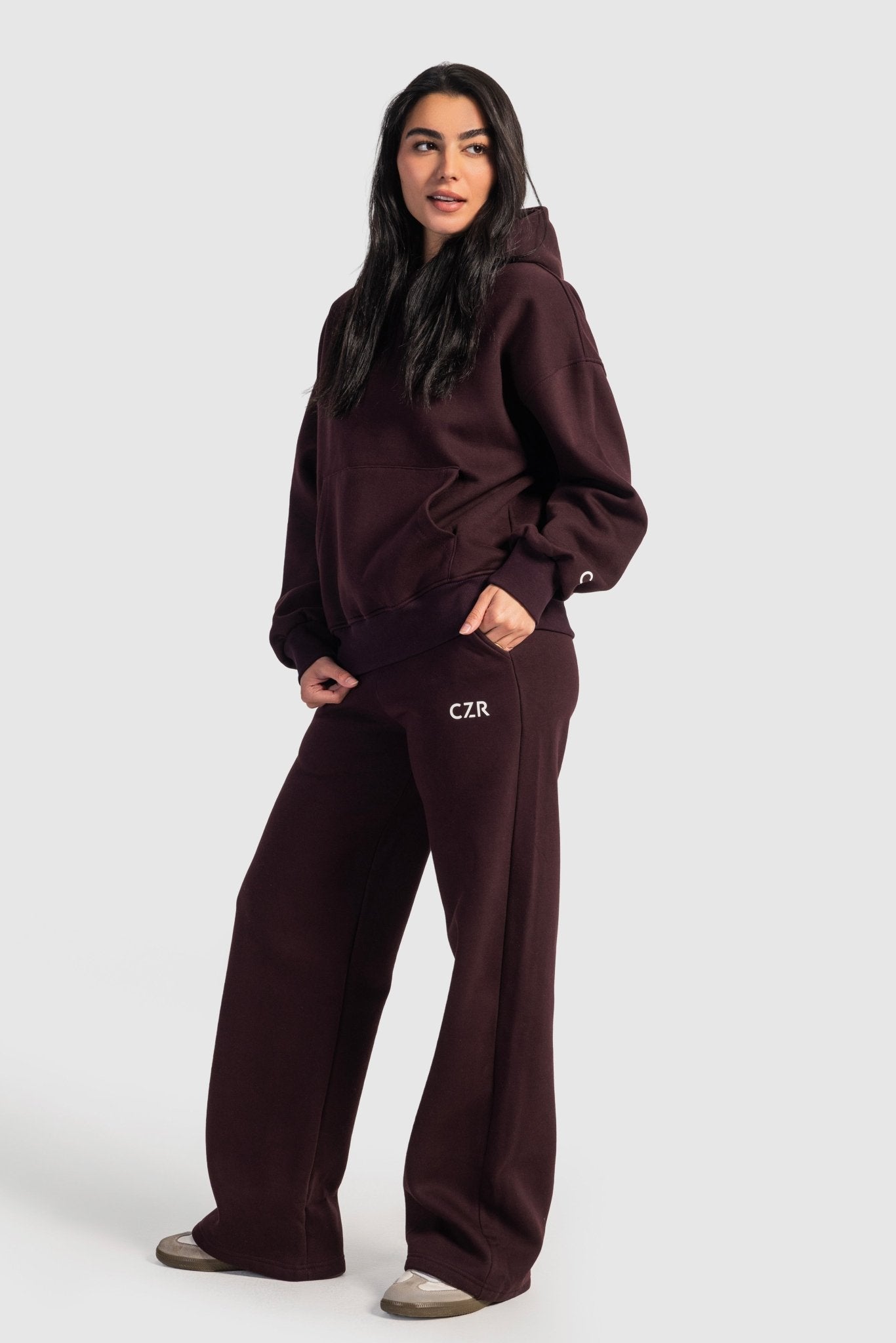 Oversized Hoodie – Burgundy Hoodie CIZARO - Cizaro Jeans