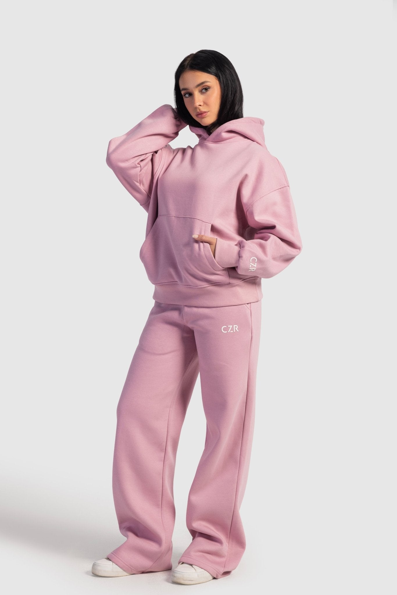 Oversized Hoodie – Soft Pink Hoodie CIZARO - Cizaro Jeans