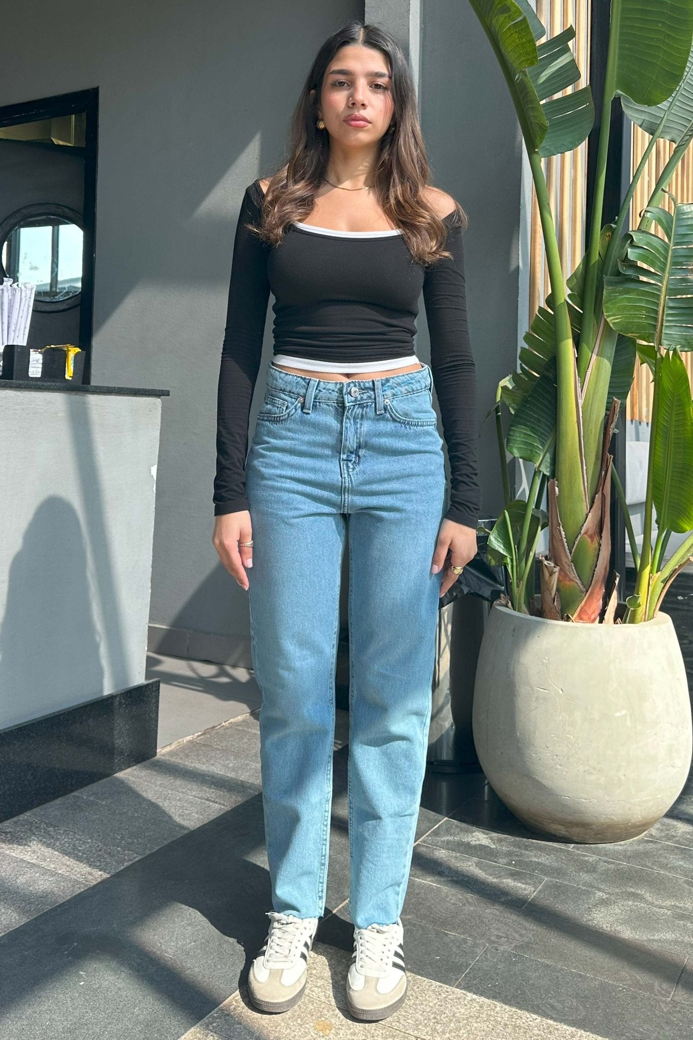 Mom Jeans - Light blue Mom-Fit CIZARO - Cizaro Jeans