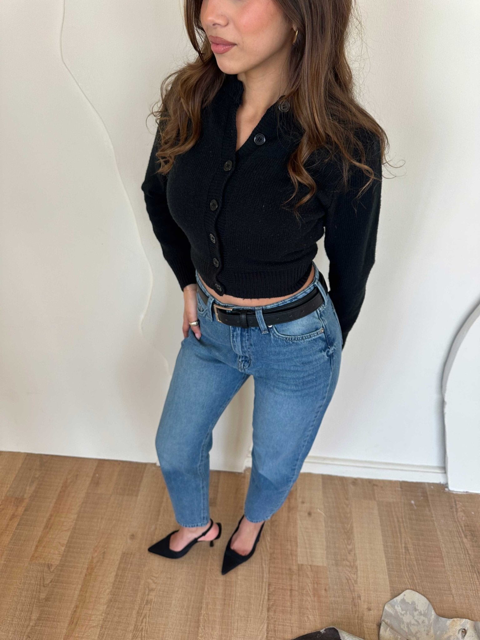 Mom-Fit – High-Waist Medium Blue Jeans Mom jeans CIZARO - Cizaro Jeans