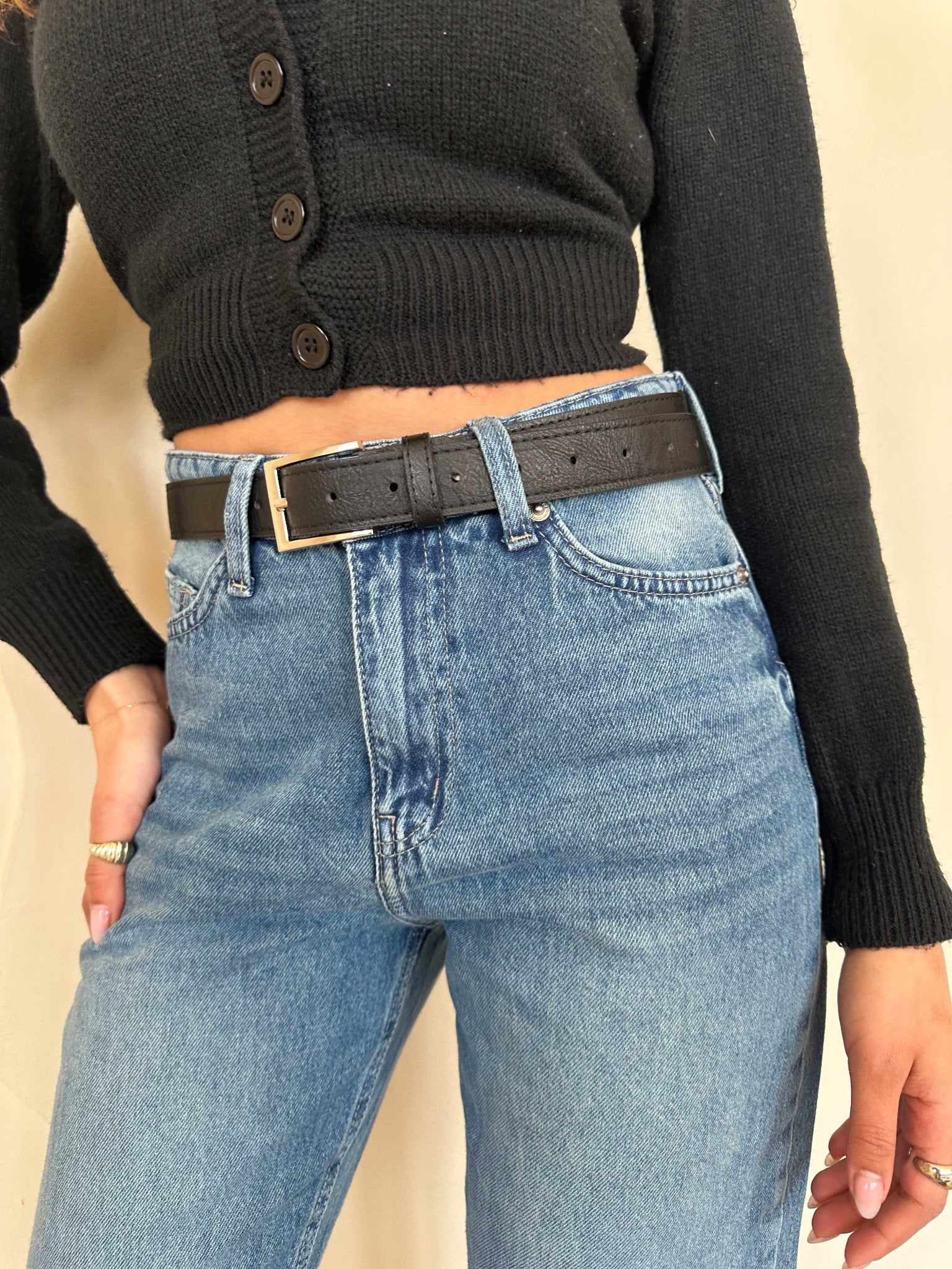 Mom-Fit – High-Waist Medium Blue Jeans Mom jeans CIZARO - Cizaro Jeans