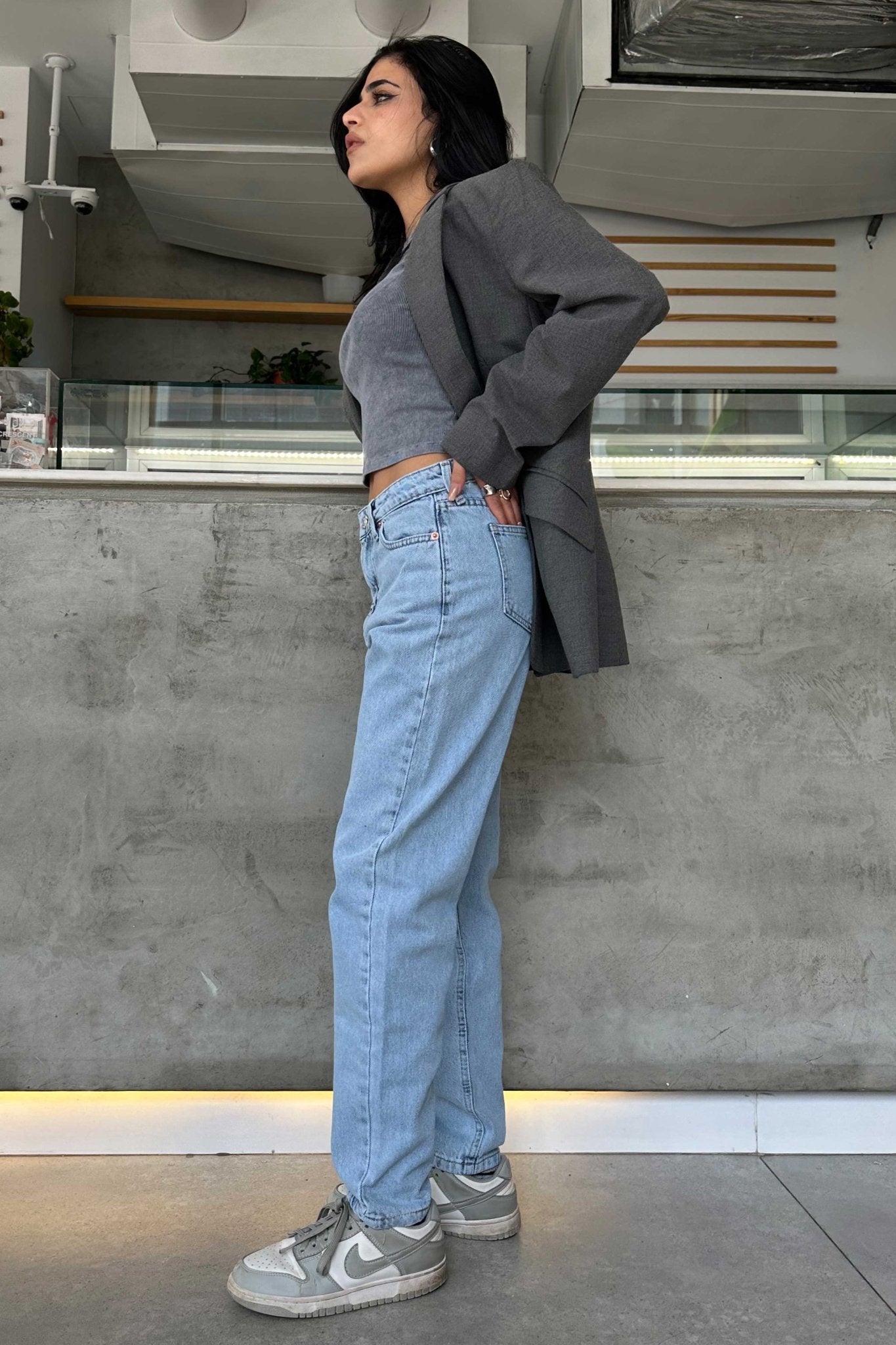 Mom Jeans - Washed light blue Mom-Fit CIZARO - Cizaro Jeans