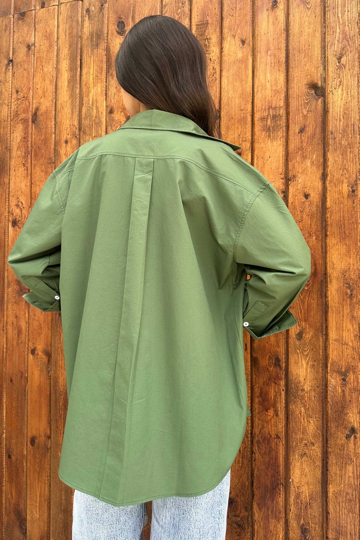 Oversized - Olive Green Shirt Shirt CIZNEW - Cizaro Jeans