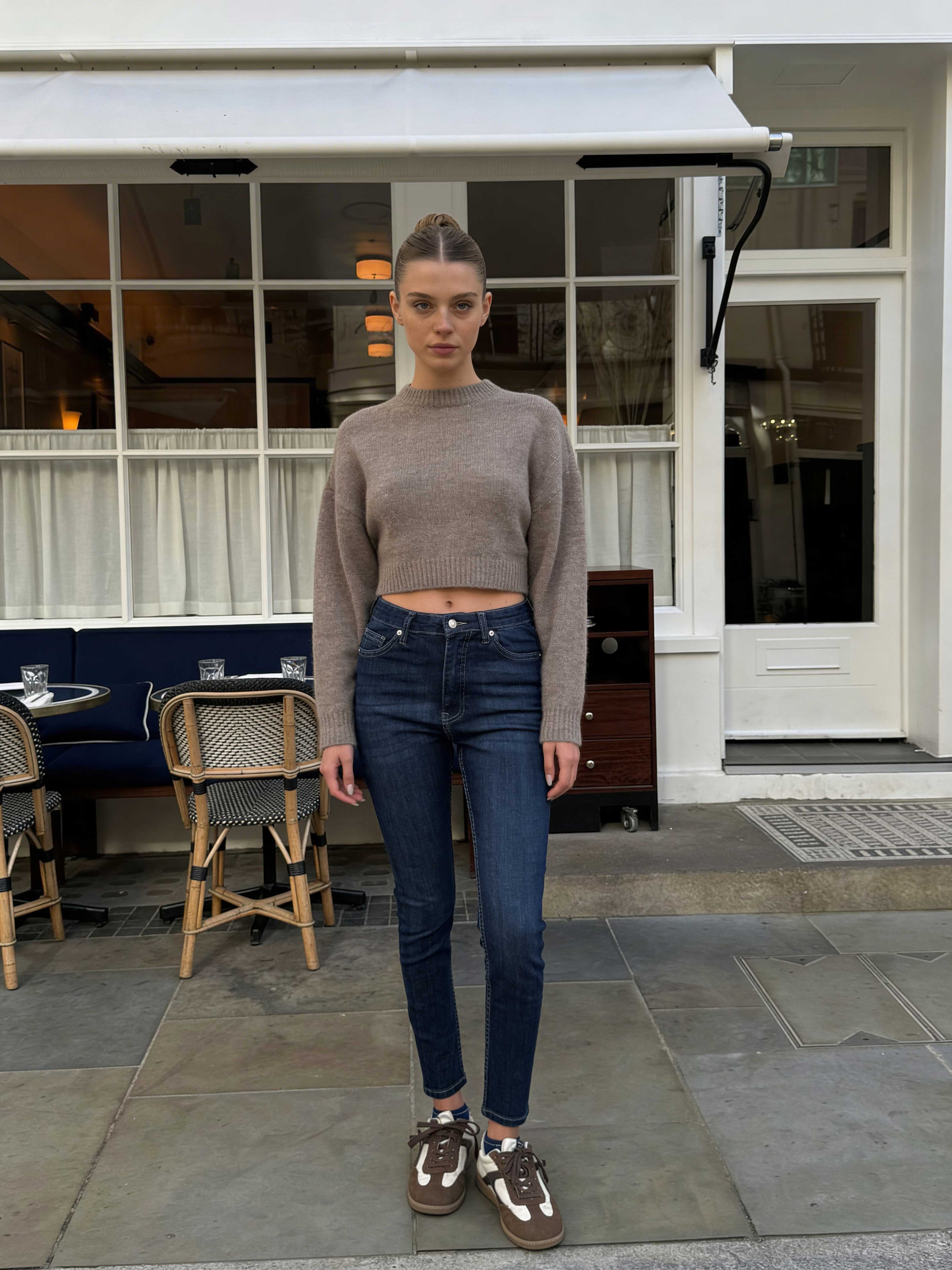 Skinny – High-Waist Dark Vintage Green Jeans Skinny CIZARO - Cizaro Jeans