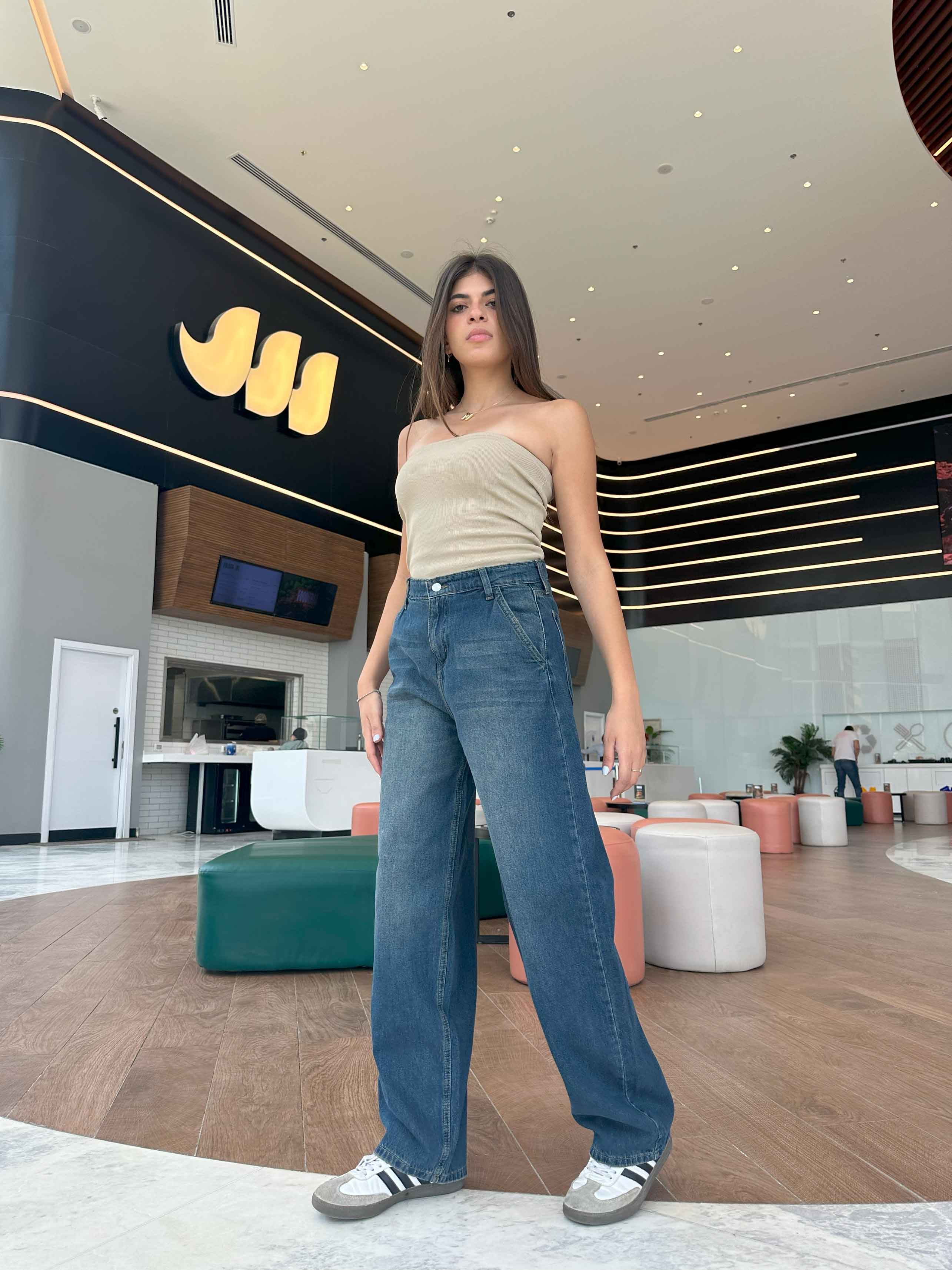 Skater - Vintage Blue. Mom-Fit CIZARO - Cizaro Jeans