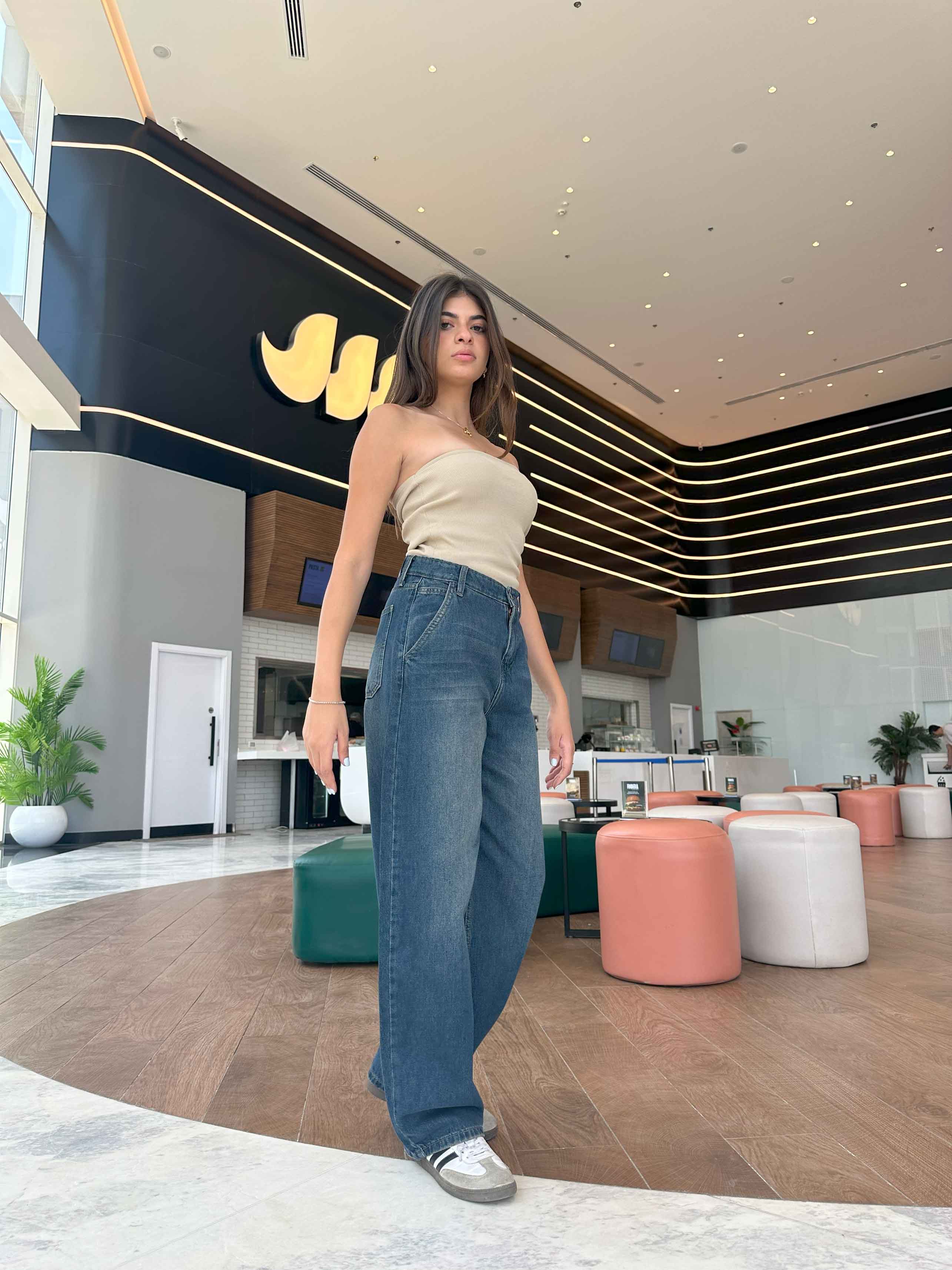 Skater - Vintage Blue. Mom-Fit CIZARO - Cizaro Jeans