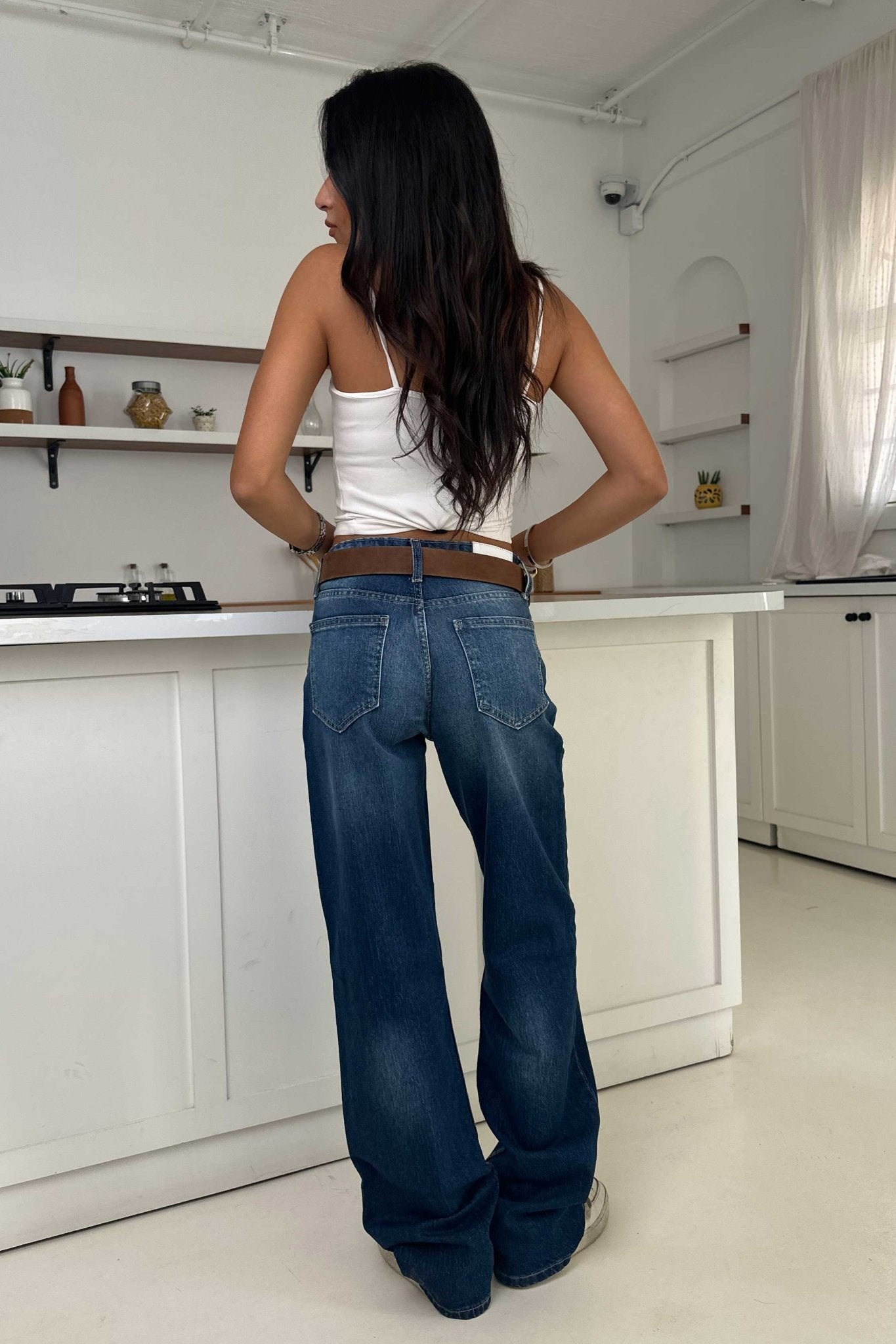 Ultra Comfort Straight Leg – Mid Rise Faded Blue Jeans straight CIZARO - Cizaro Jeans