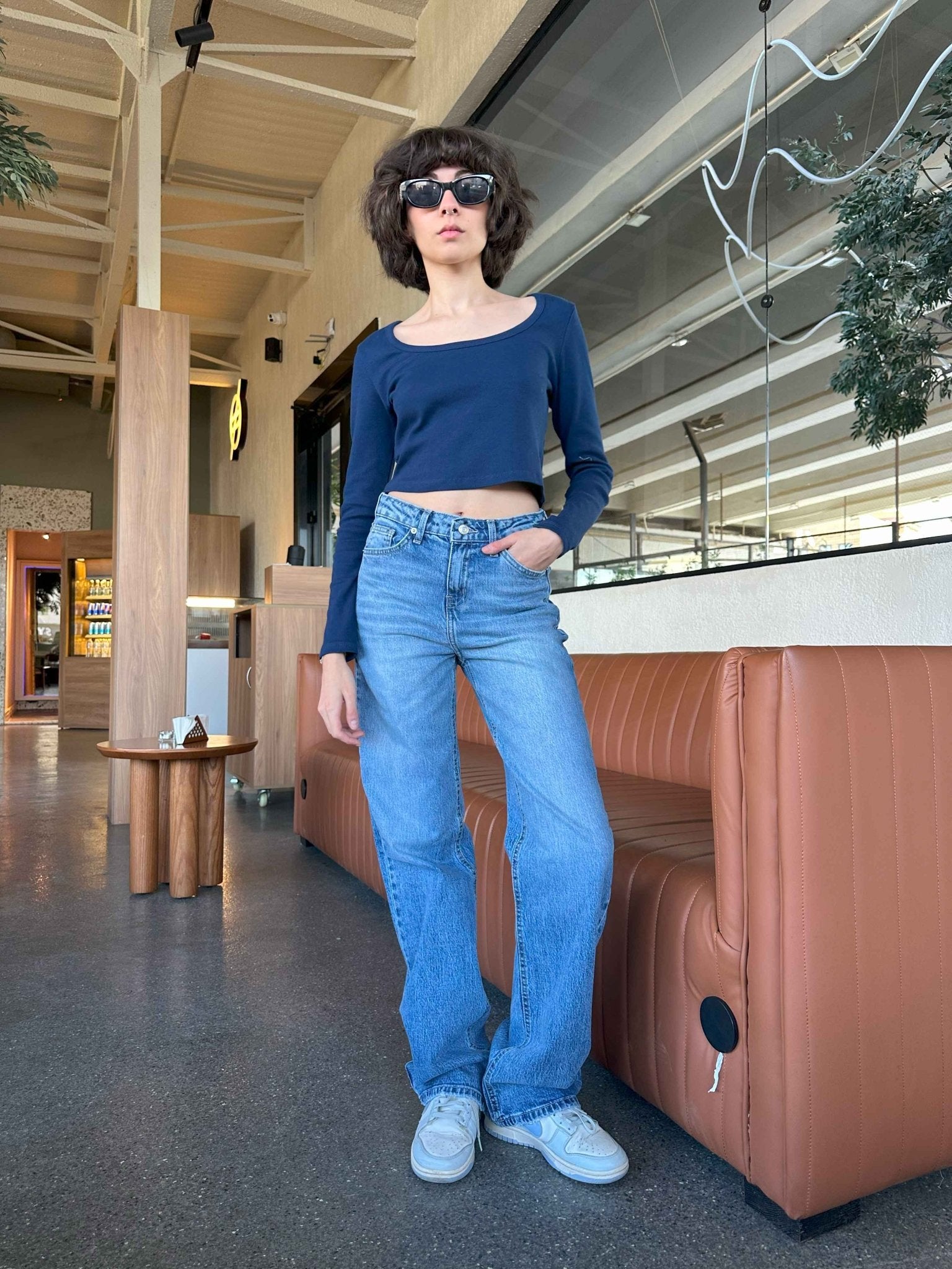 Ultra Comfort - Washed Blue Straight-Cut Jeans Straight-Leg CIZARO - Cizaro Jeans