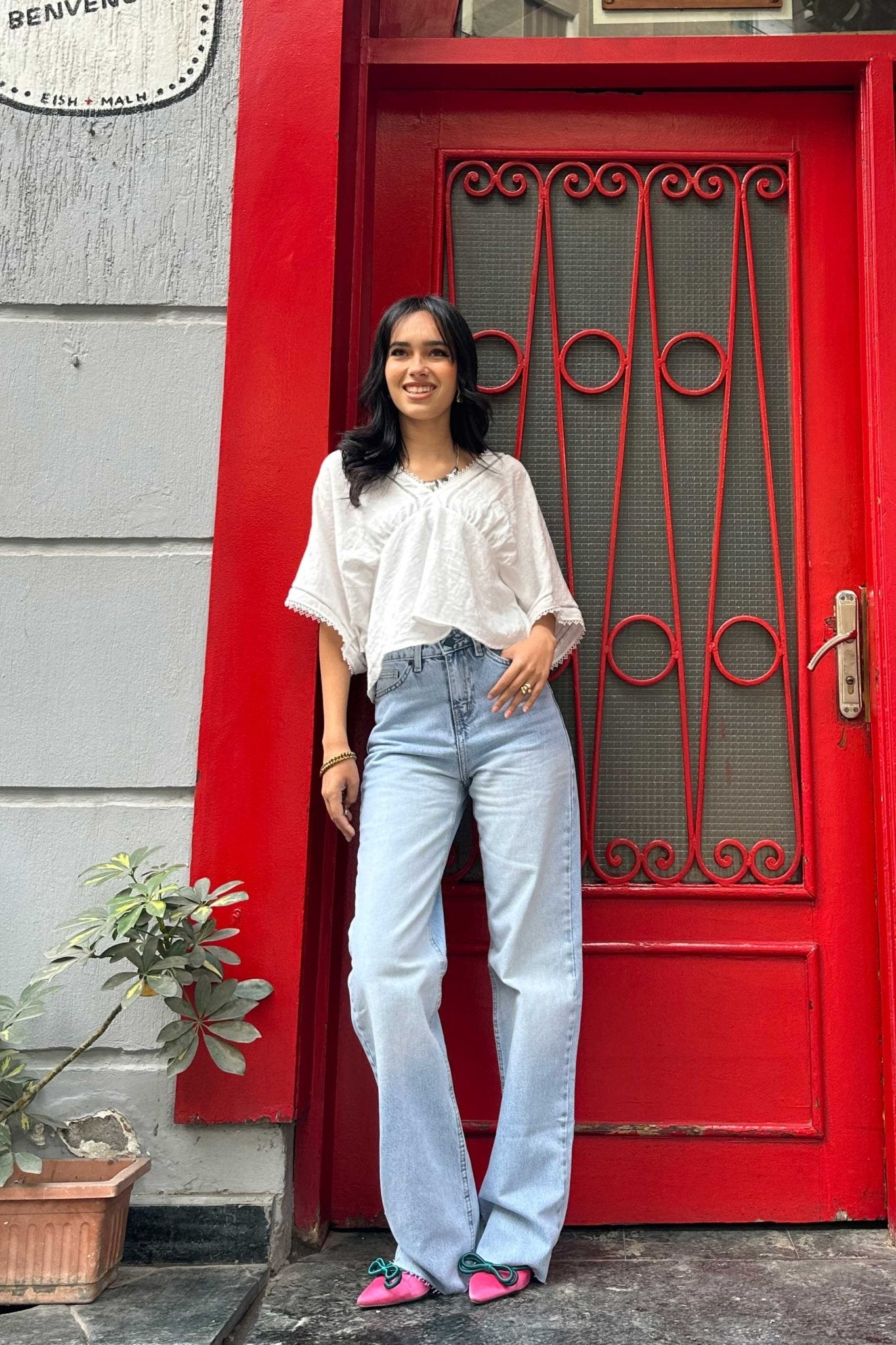 Straight-Leg - High-Waist Light Blue Jeans Straight CIZARO - Cizaro Jeans