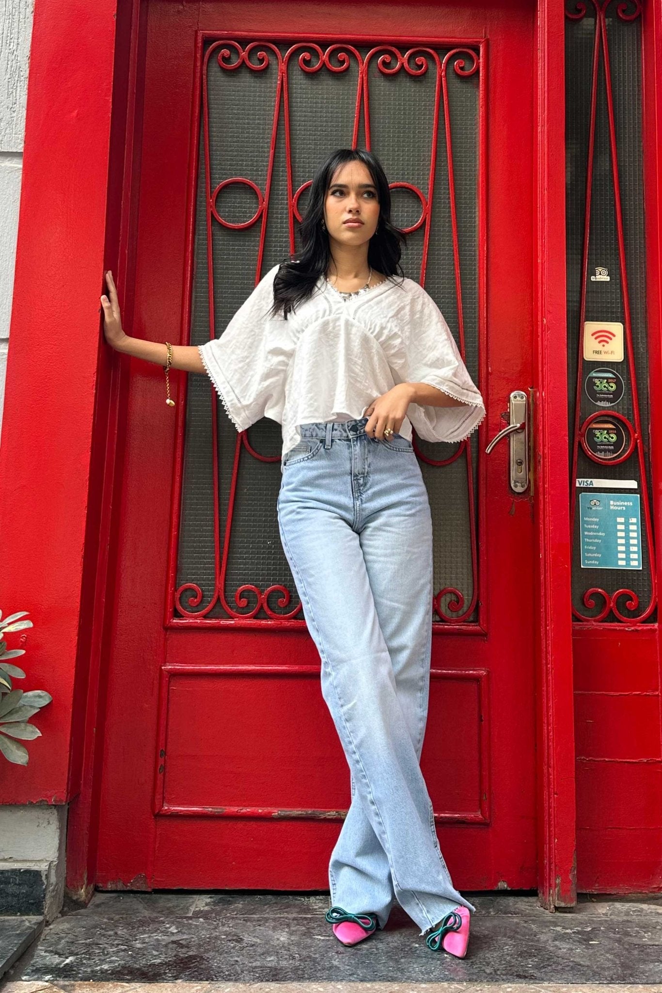 Straight-Leg - High-Waist Light Blue Jeans Straight CIZARO - Cizaro Jeans