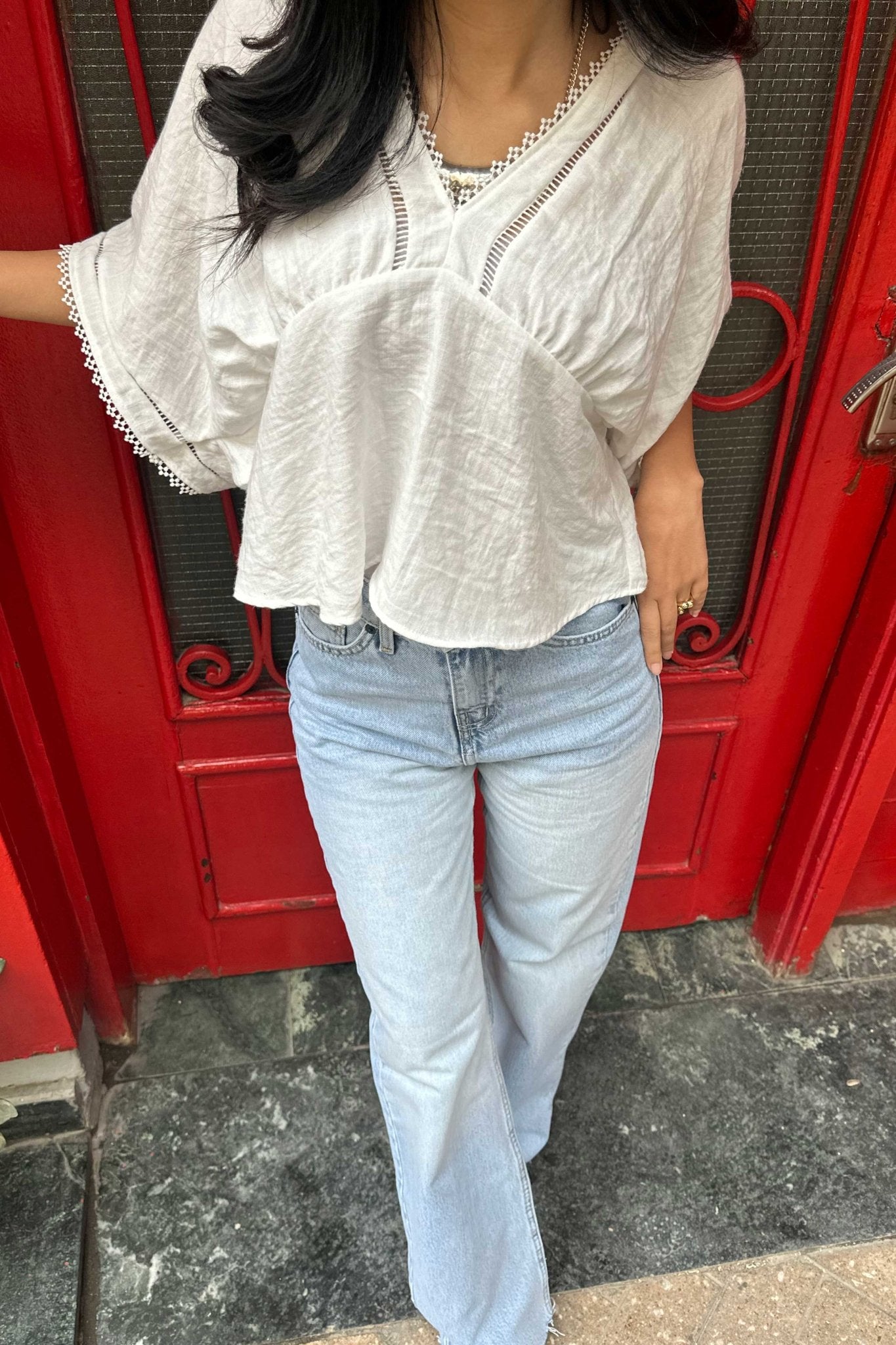 Straight-Leg - High-Waist Light Blue Jeans Straight CIZARO - Cizaro Jeans