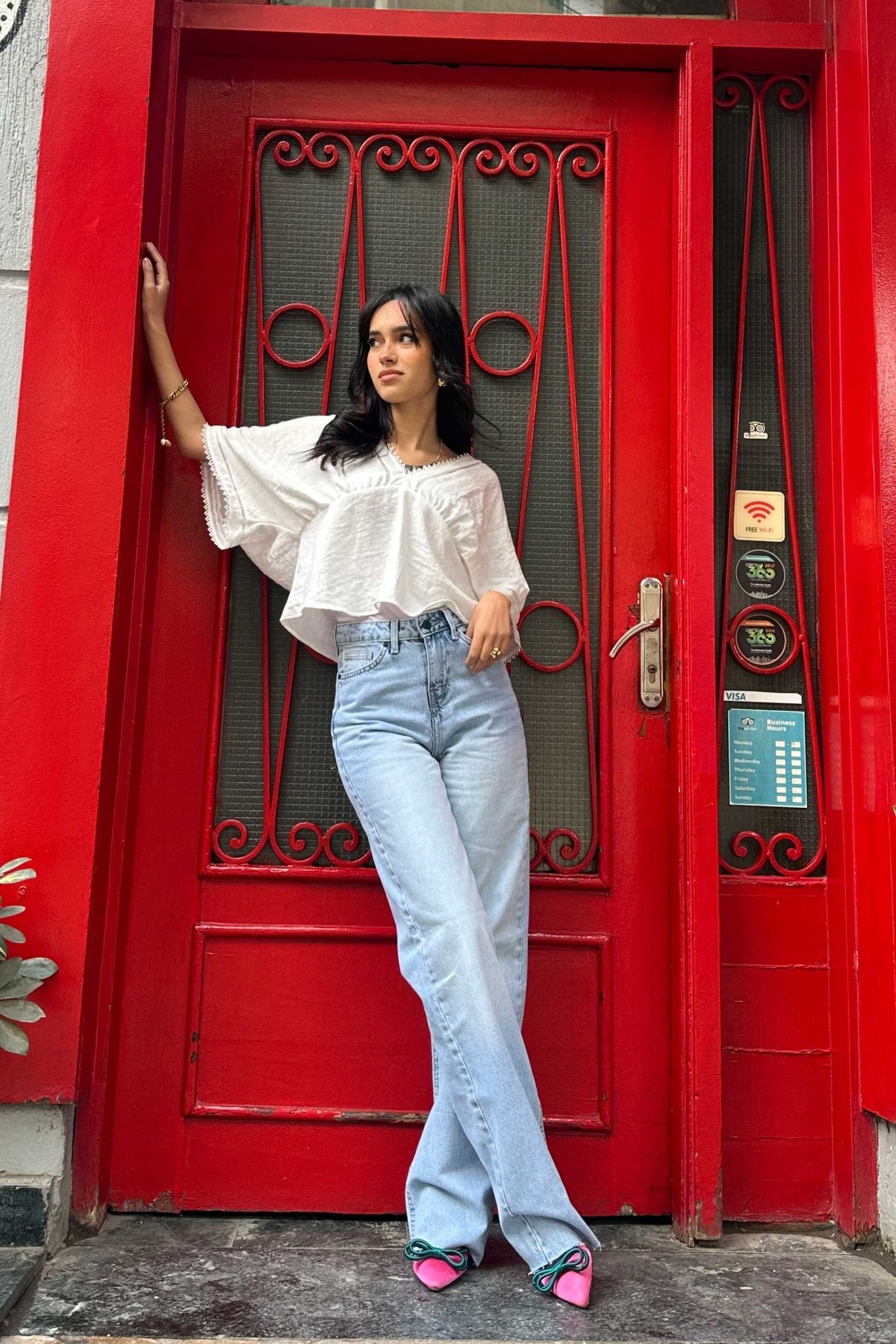 Straight-Leg - High-Waist Light Blue Jeans Straight CIZARO - Cizaro Jeans