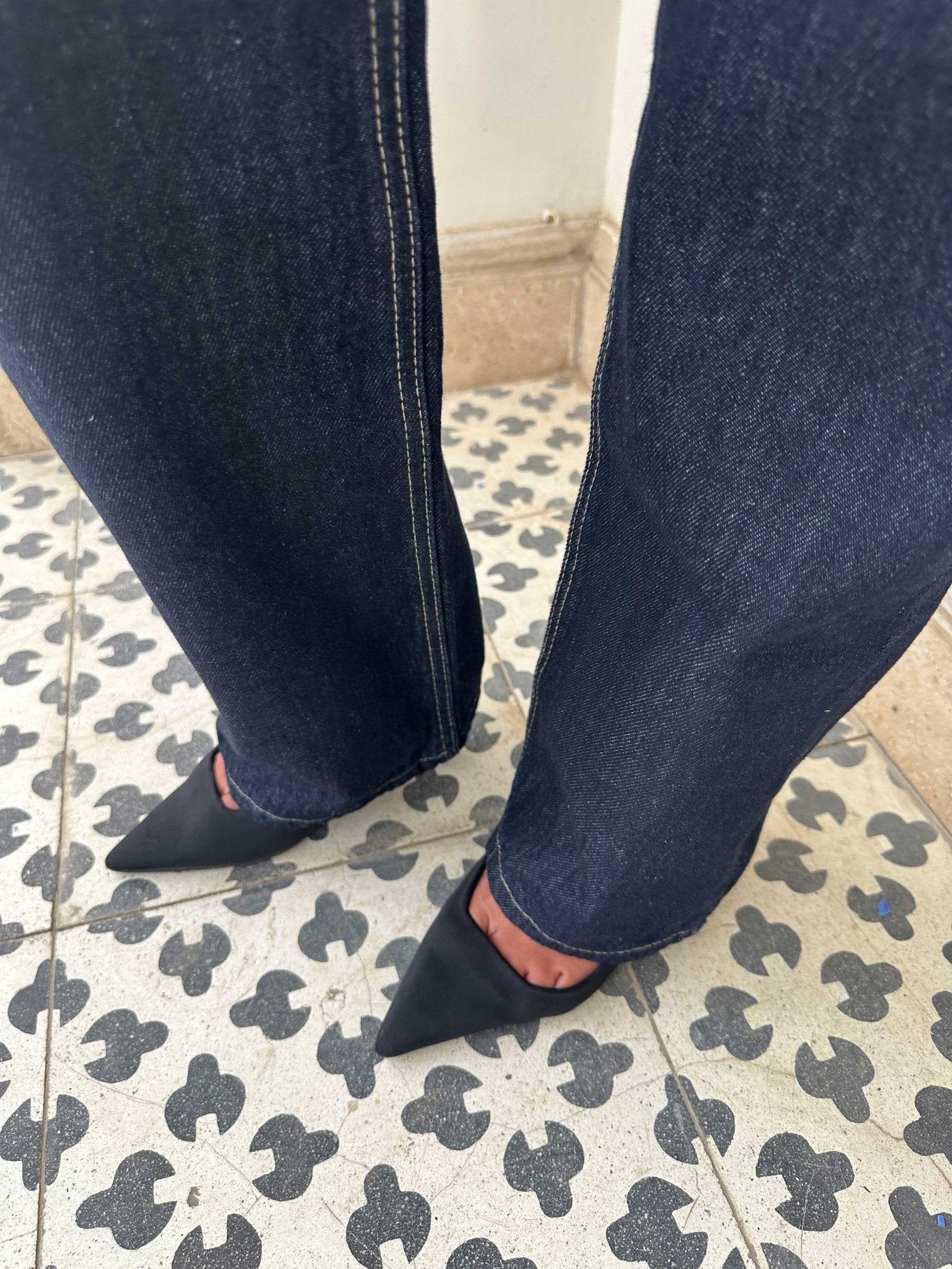 Straight-Leg | High-Waist Raw Denim Wash Jeans Straight-Leg CIZARO - Cizaro Jeans