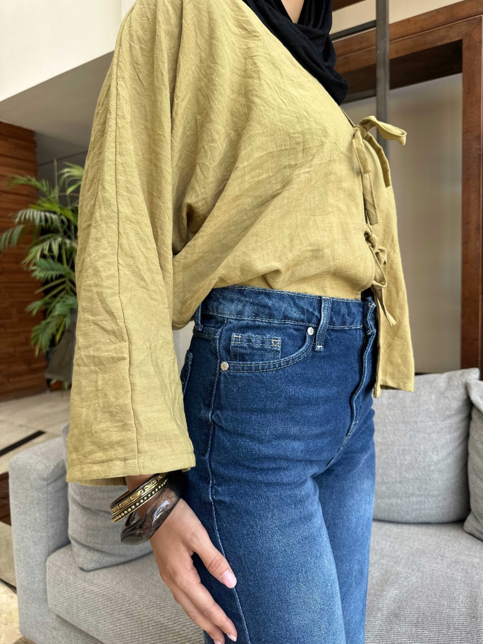 Straight - High-Waist Dark Blue Jeans straight CIZARO - Cizaro Jeans