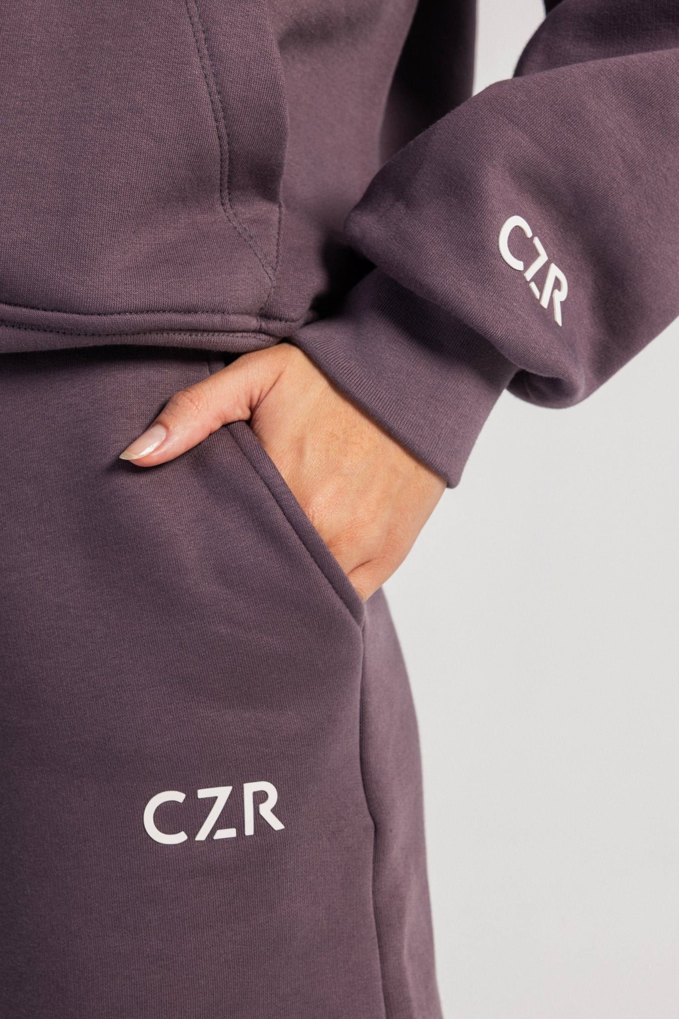 Wide-Leg Sweatpants In Dark Mauve sweatpant CIZARO - Cizaro Jeans