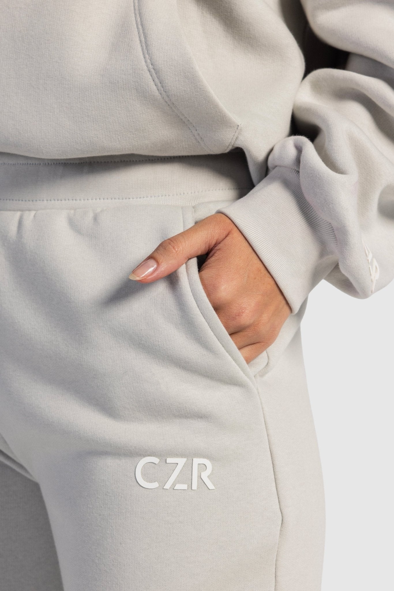Wide-Leg Sweatpants In Light Grey pant CIZARO - Cizaro Jeans