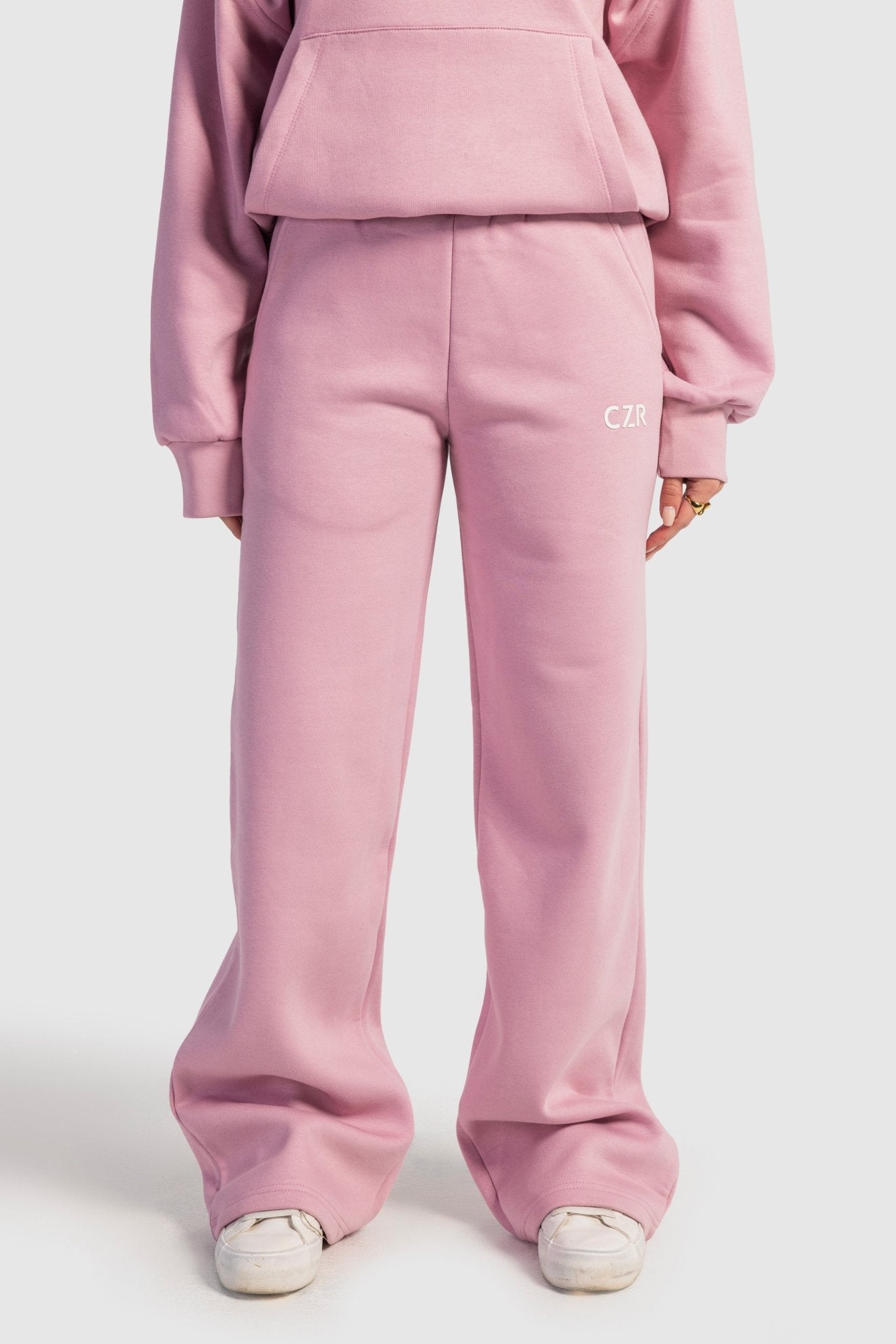 Wide-Leg Sweatpants In Soft Pink sweatpant CIZARO - Cizaro Jeans