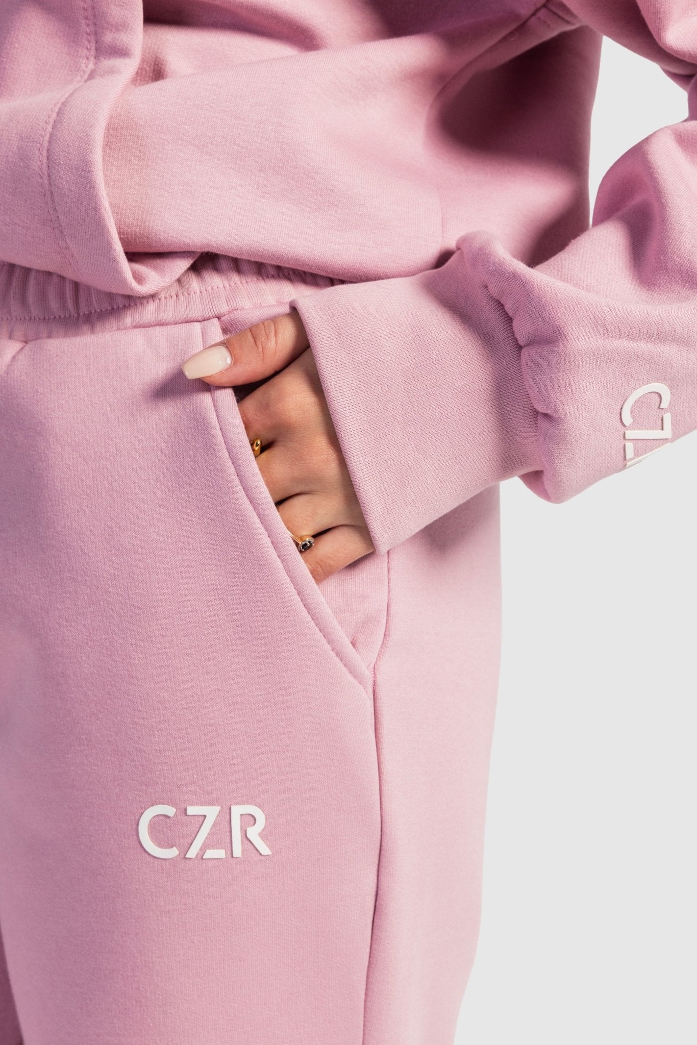 Wide-Leg Sweatpants In Soft Pink sweatpant CIZARO - Cizaro Jeans