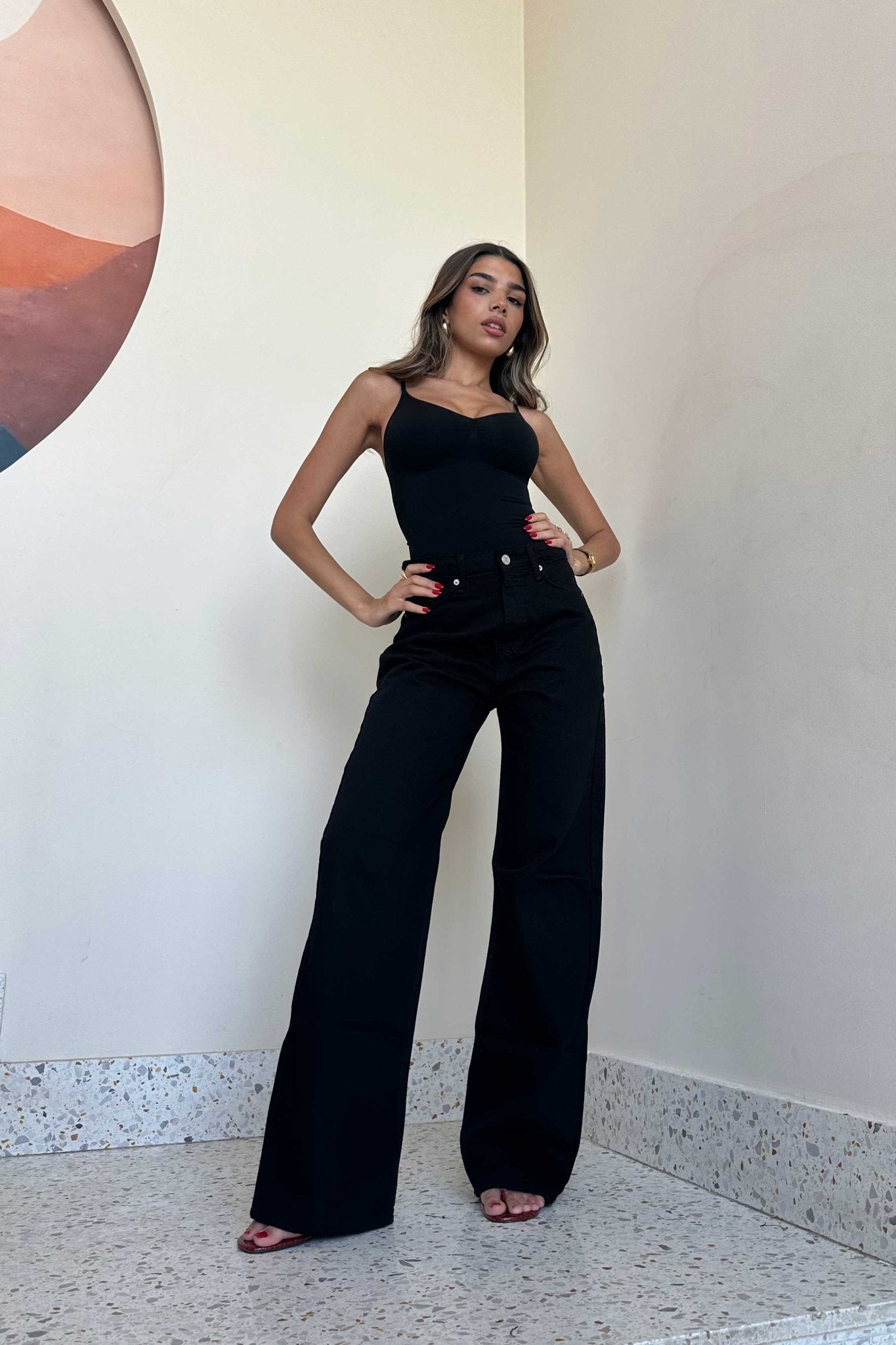 Wide Leg - High-Waist Black. Wide-Leg Cizaro - Cizaro Jeans