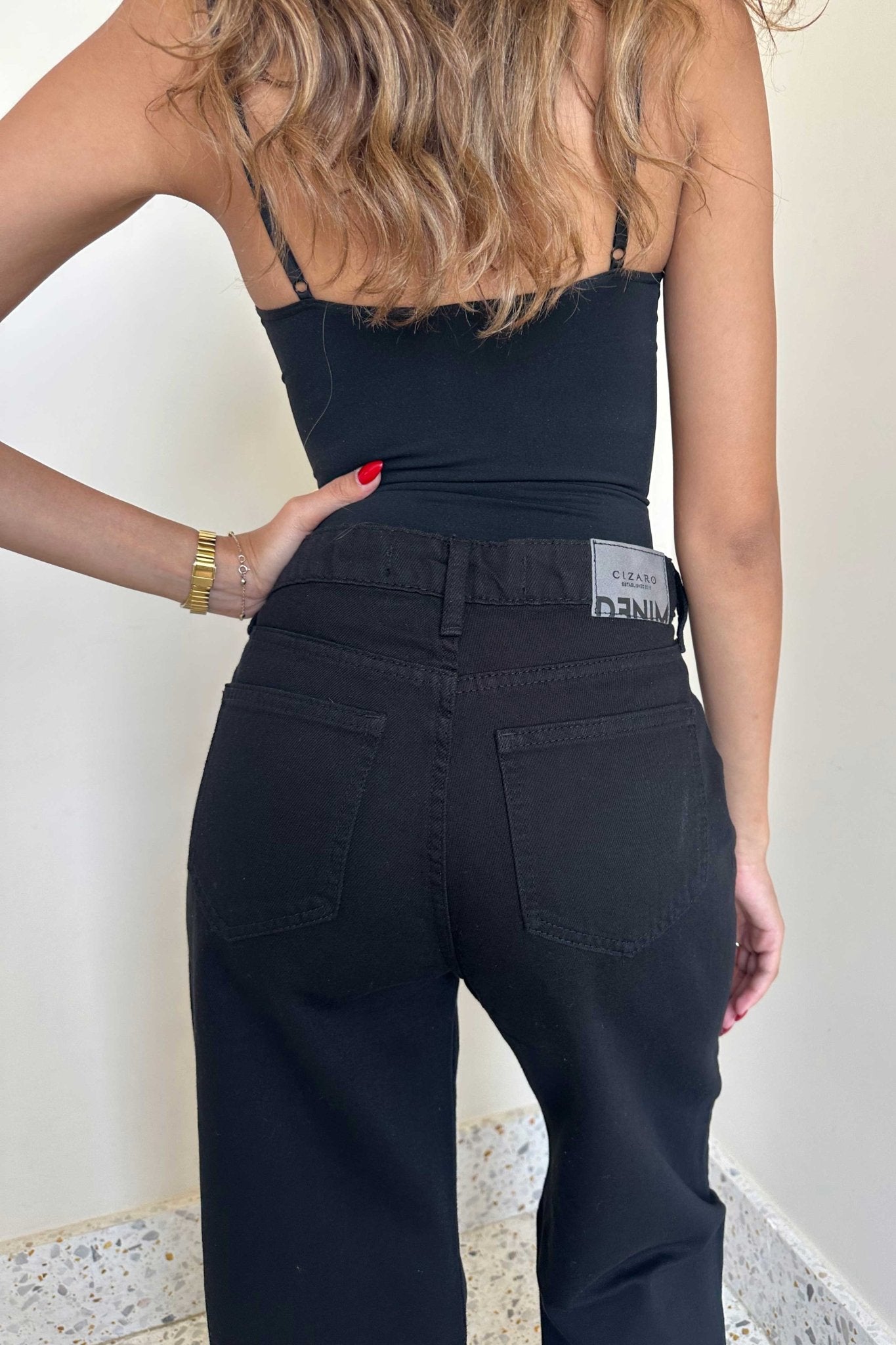Wide Leg - High-Waist Black. Wide-Leg Cizaro - Cizaro Jeans