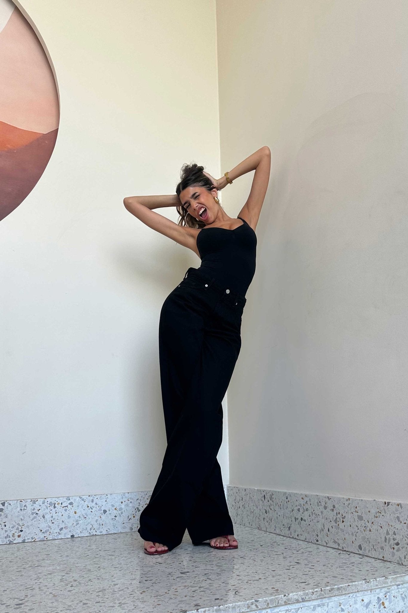 Wide Leg - High-Waist Black. Wide-Leg Cizaro - Cizaro Jeans