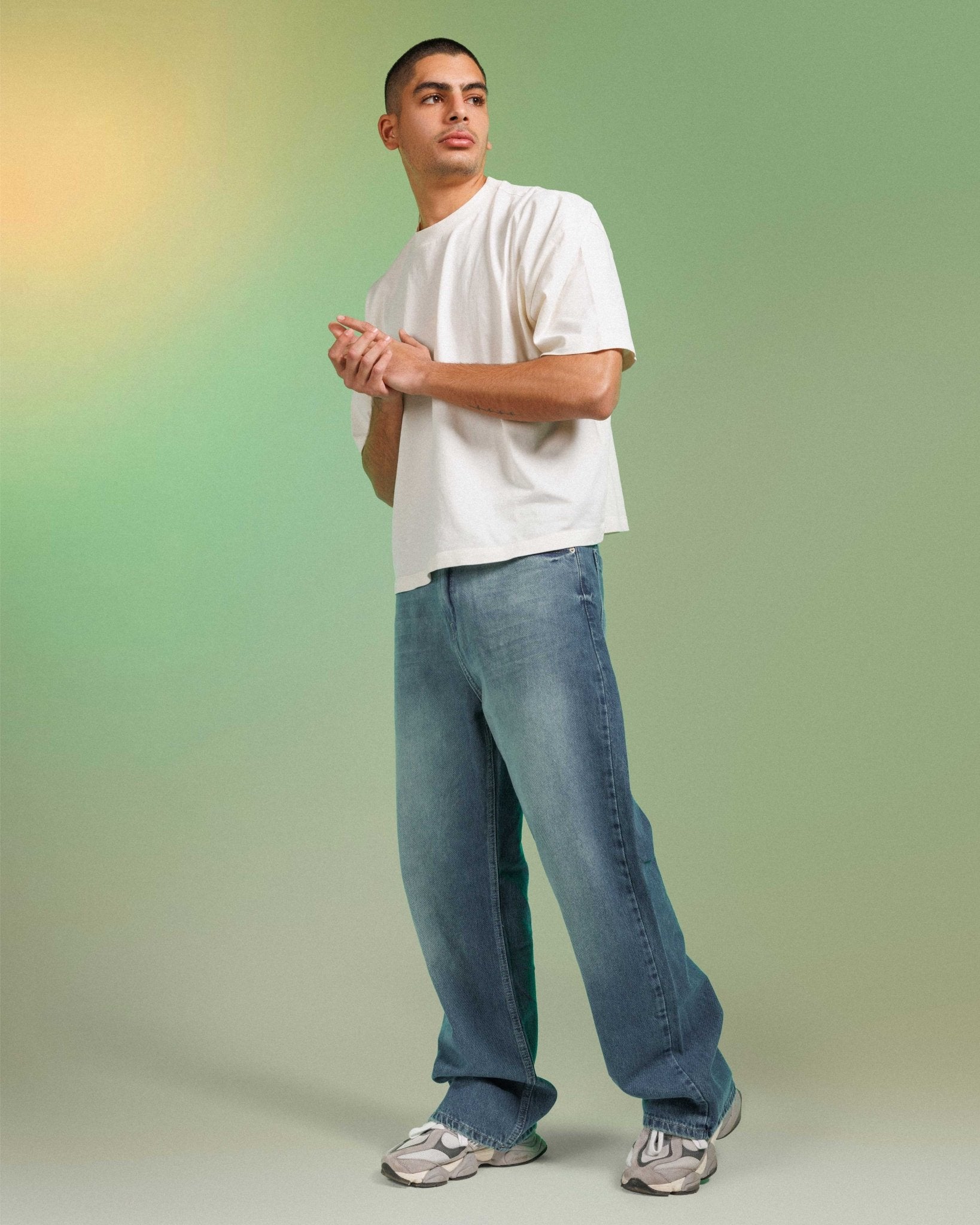 Unisex | Wide Leg - Vintage Deep Blue Jeans Wide-Leg CIZARO - Cizaro Jeans