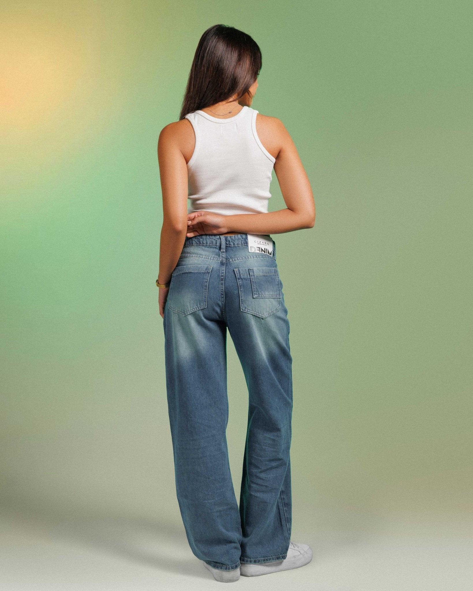 Unisex | Wide Leg - Vintage Deep Blue Jeans Wide-Leg CIZARO - Cizaro Jeans